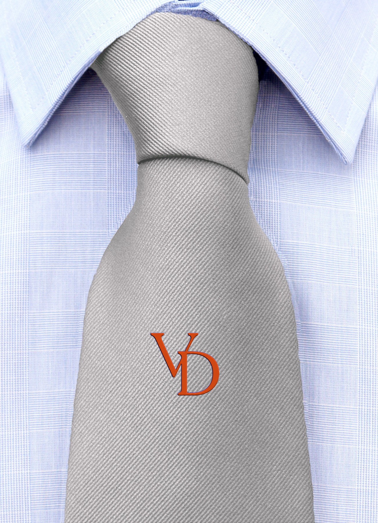 Cravatta con monogramma in stampatello personalizzato