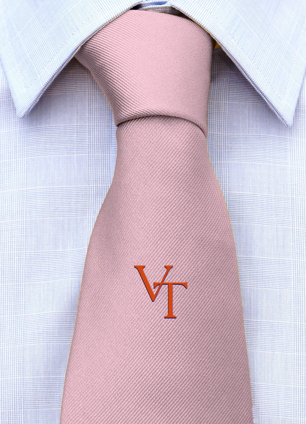 Cravatta con monogramma in stampatello personalizzato