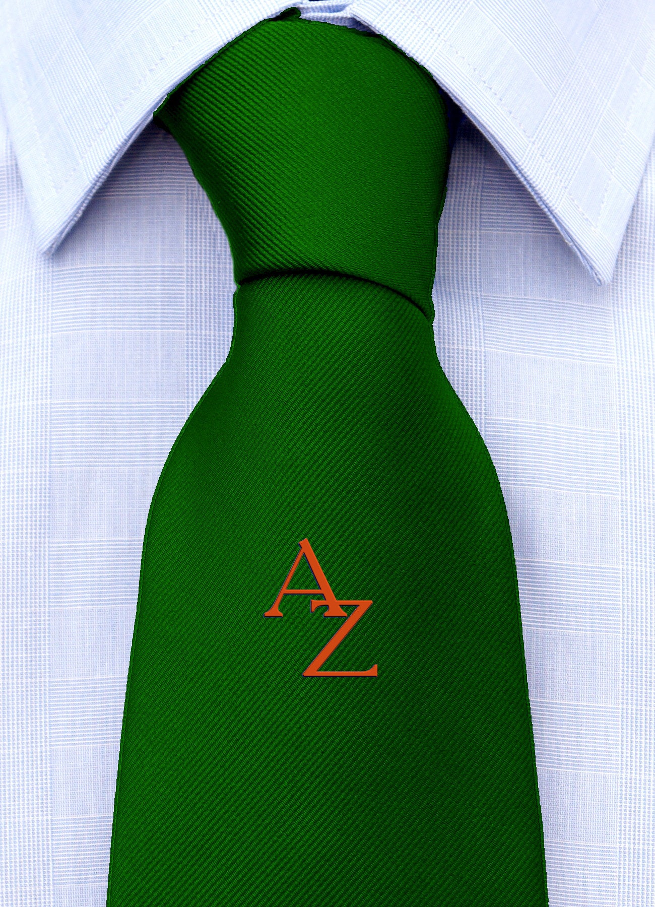 Cravatta con monogramma in stampatello personalizzato