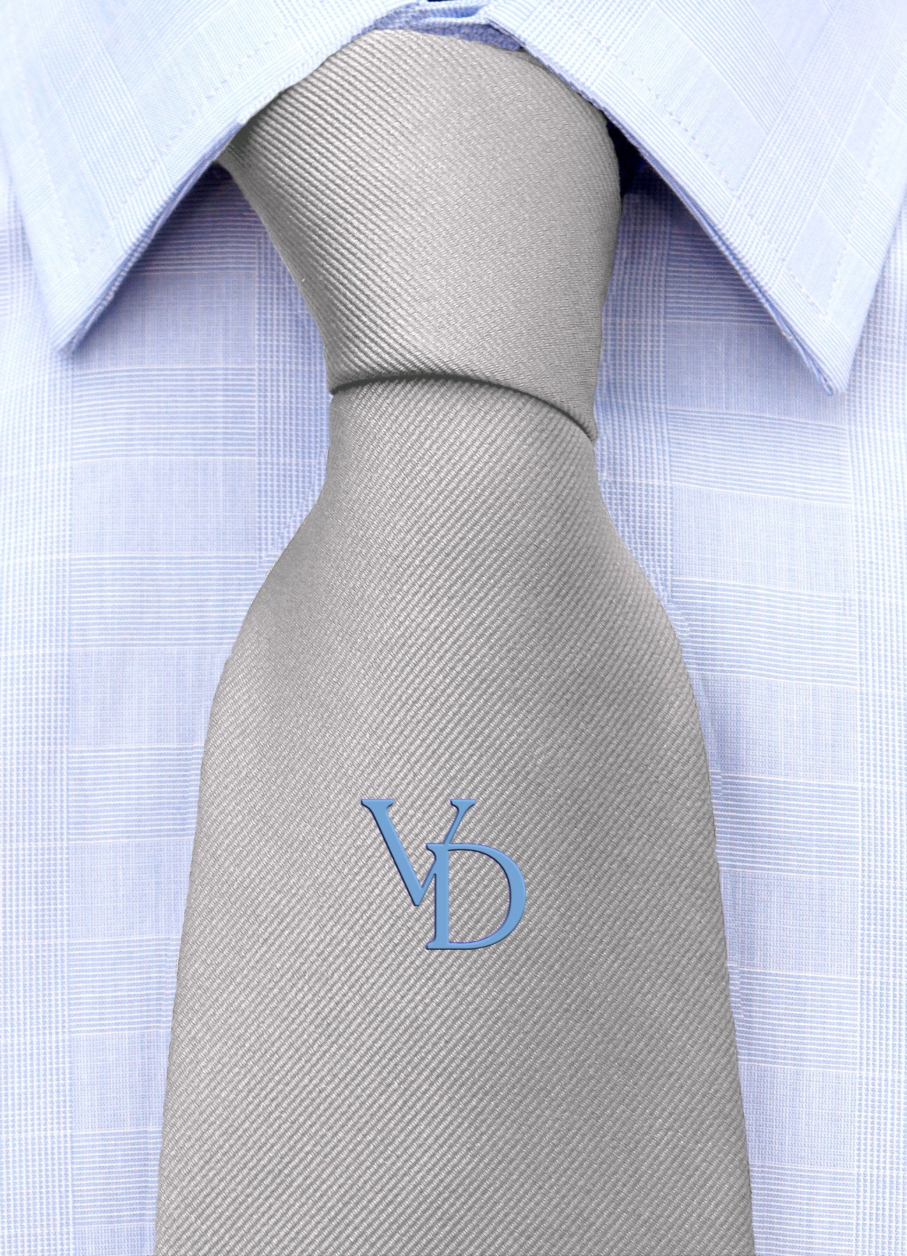 Cravatta con monogramma in stampatello personalizzato