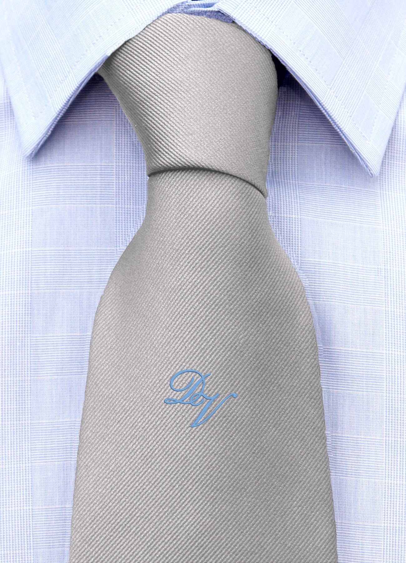 Cravatta con monogramma in corsivo personalizzato