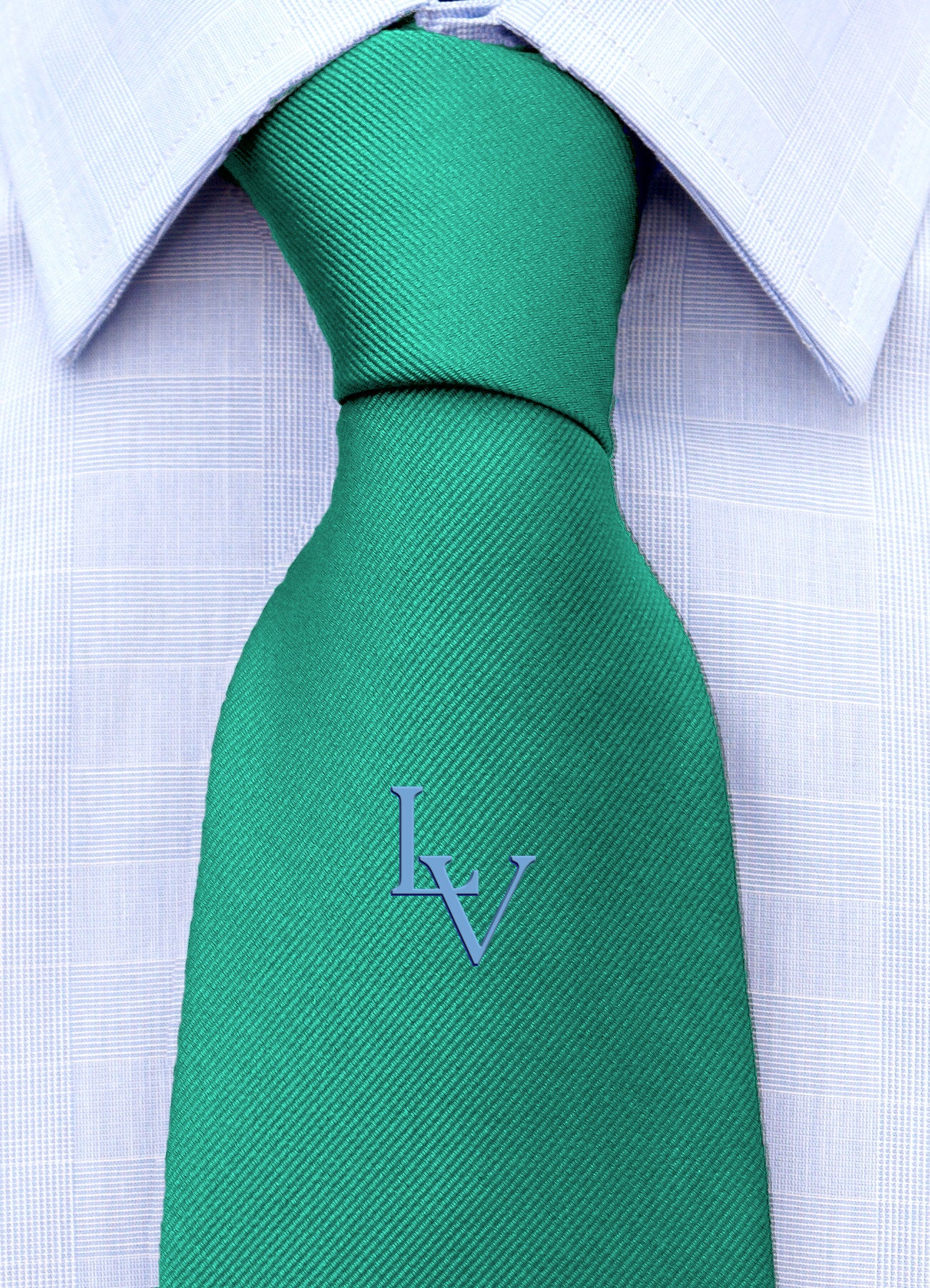 Cravatta con monogramma in stampatello personalizzato