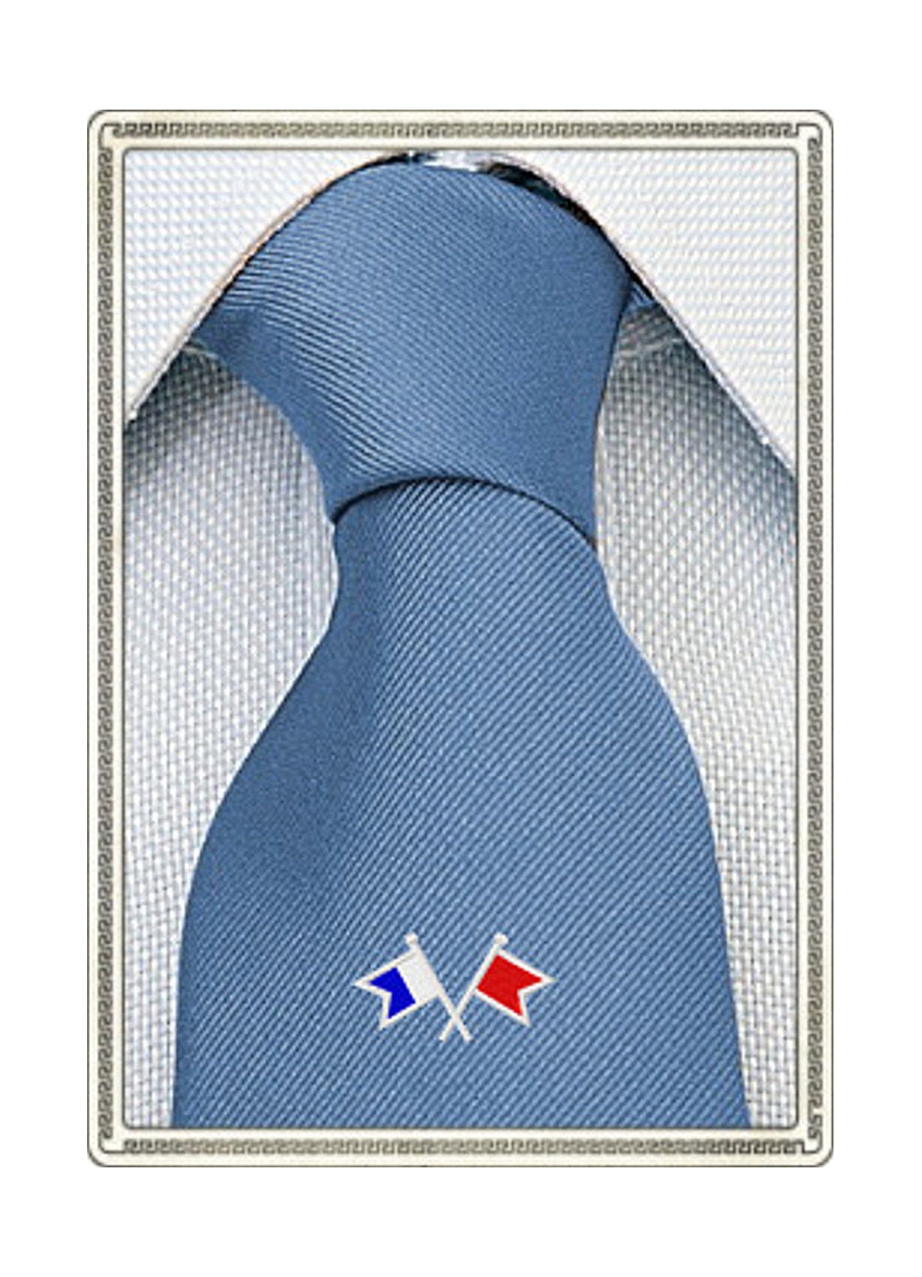 Cravatta in Seta con Bandiere del Codice Navale Ricamate