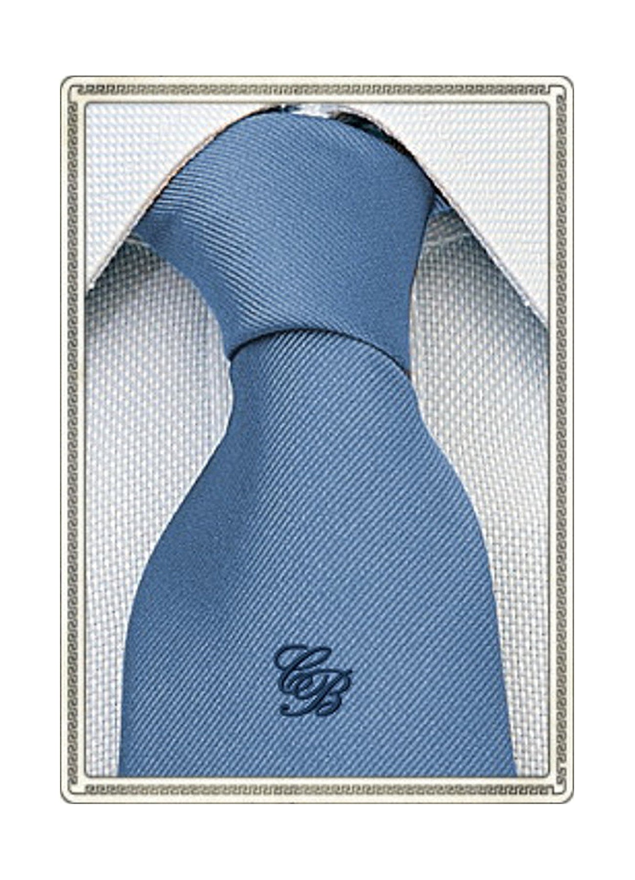 Cravatta in Seta con il Monogramma delle Iniziali Ricamato