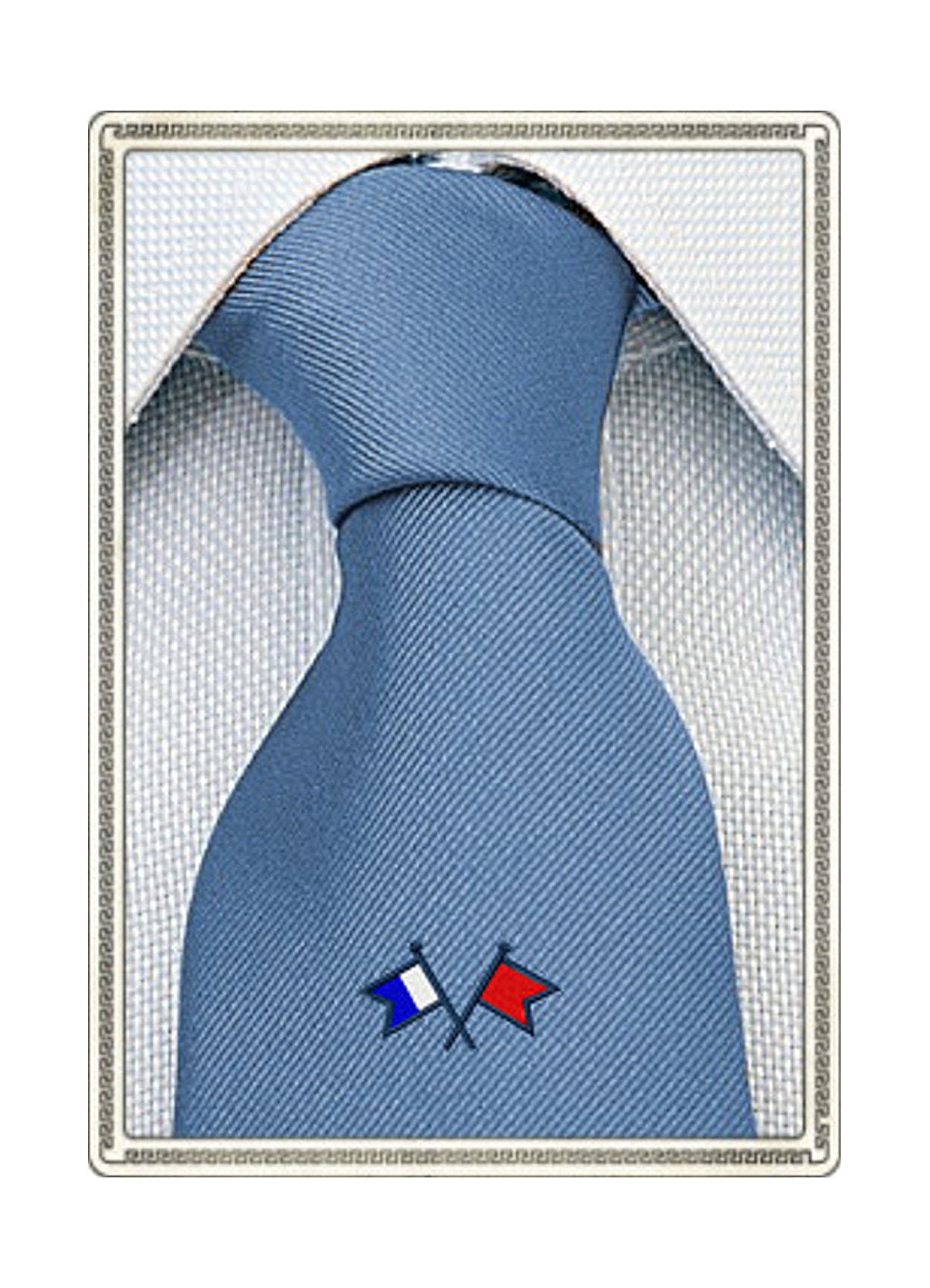 Cravatta in Seta con Bandiere del Codice Navale Ricamate