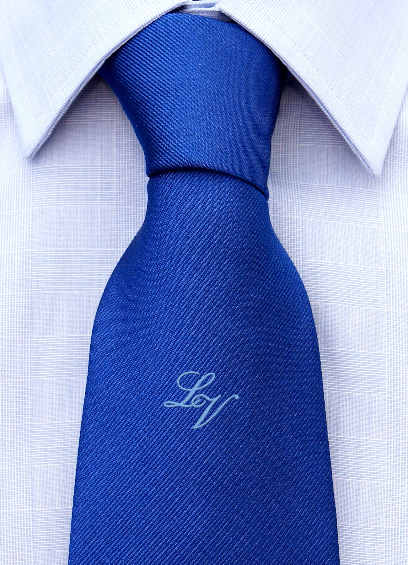 Cravatta con monogramma in corsivo personalizzato