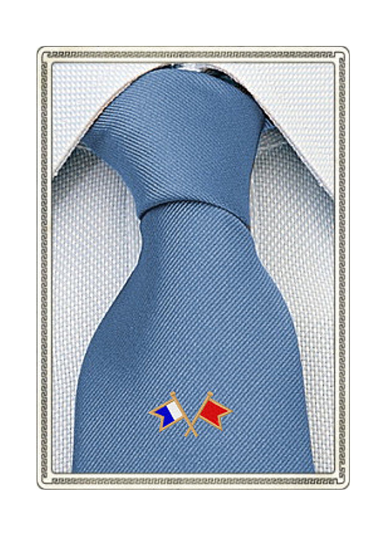 Cravatta in Seta con Bandiere del Codice Navale Ricamate