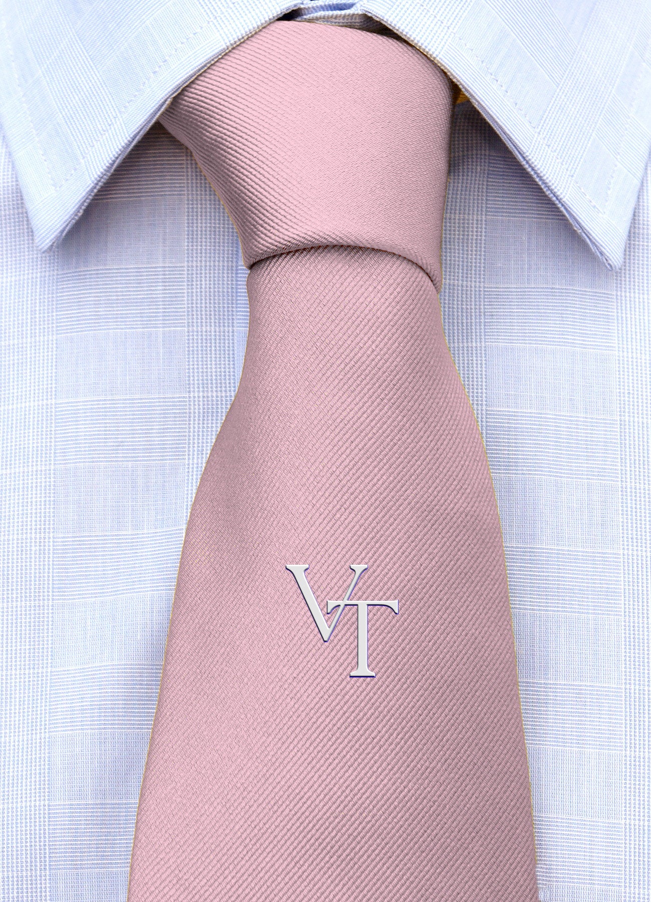 Cravatta con monogramma in stampatello personalizzato