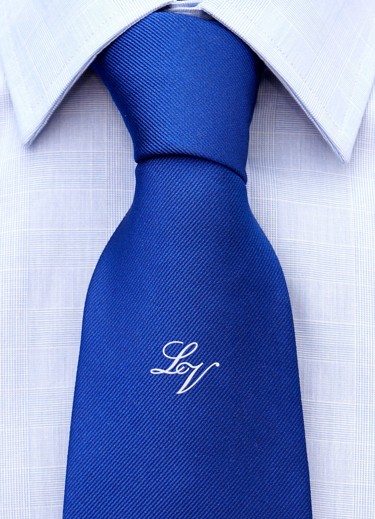 Cravatta con monogramma in corsivo personalizzato