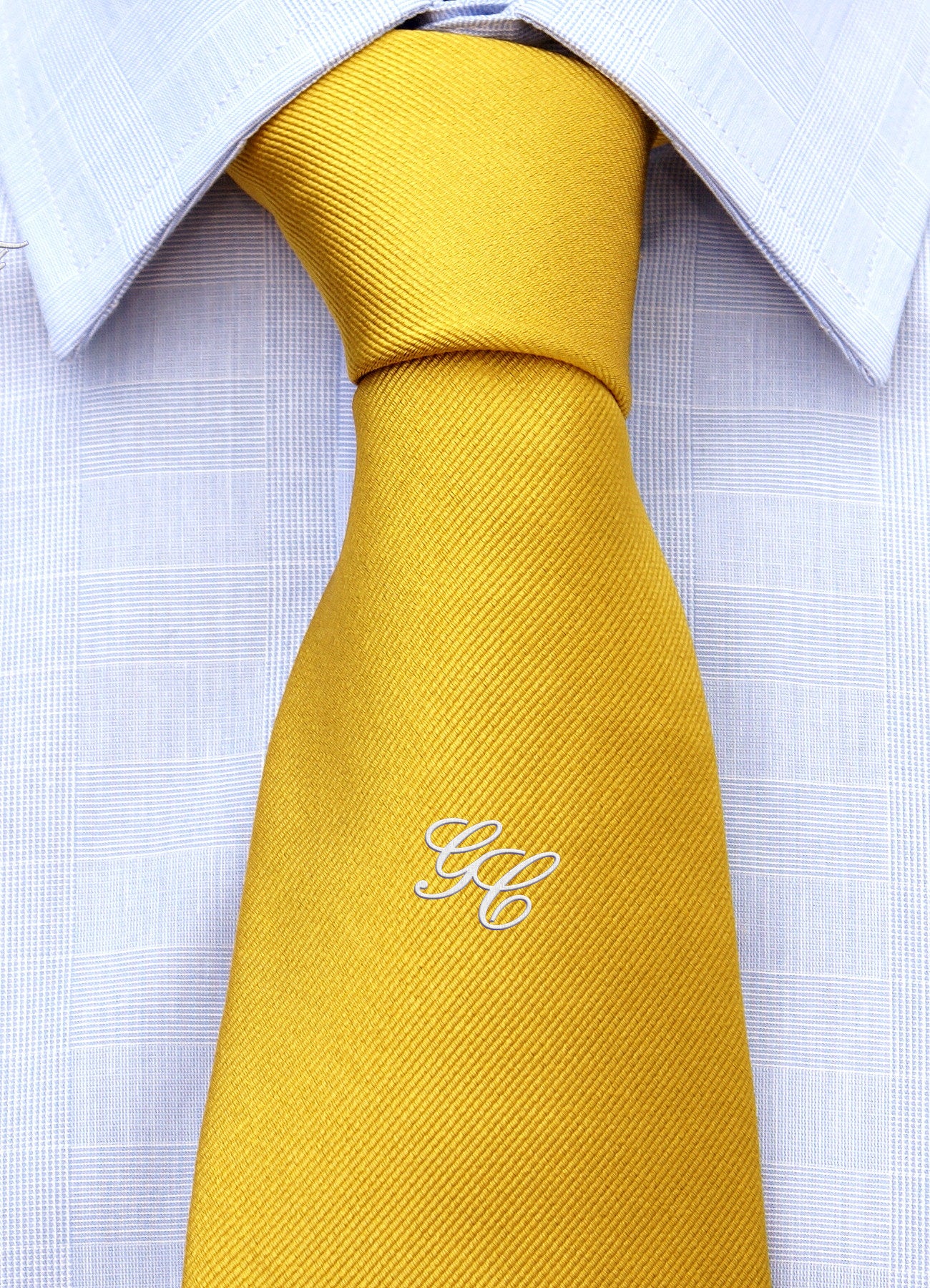 Cravatta con monogramma in corsivo personalizzato