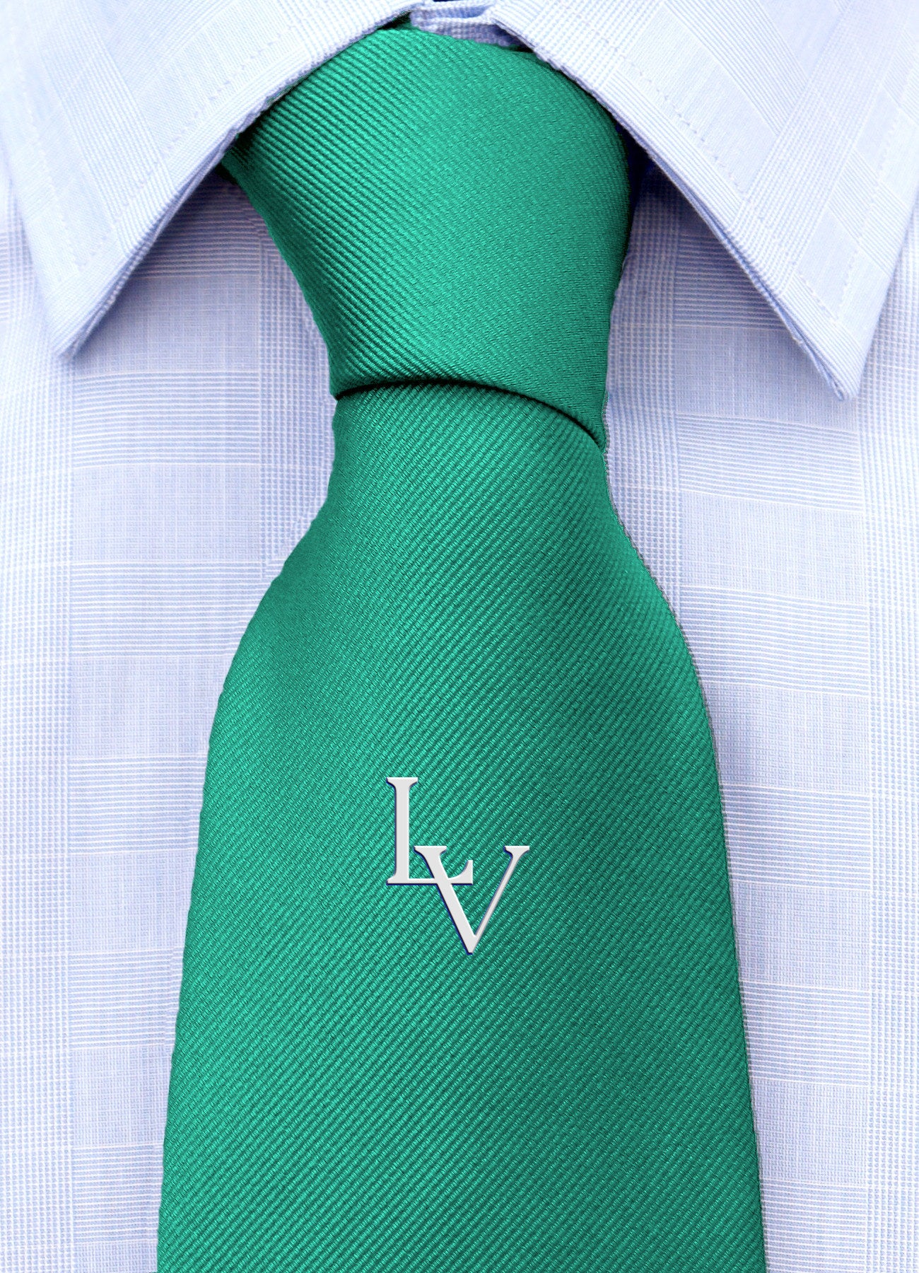 Cravatta con monogramma in stampatello personalizzato