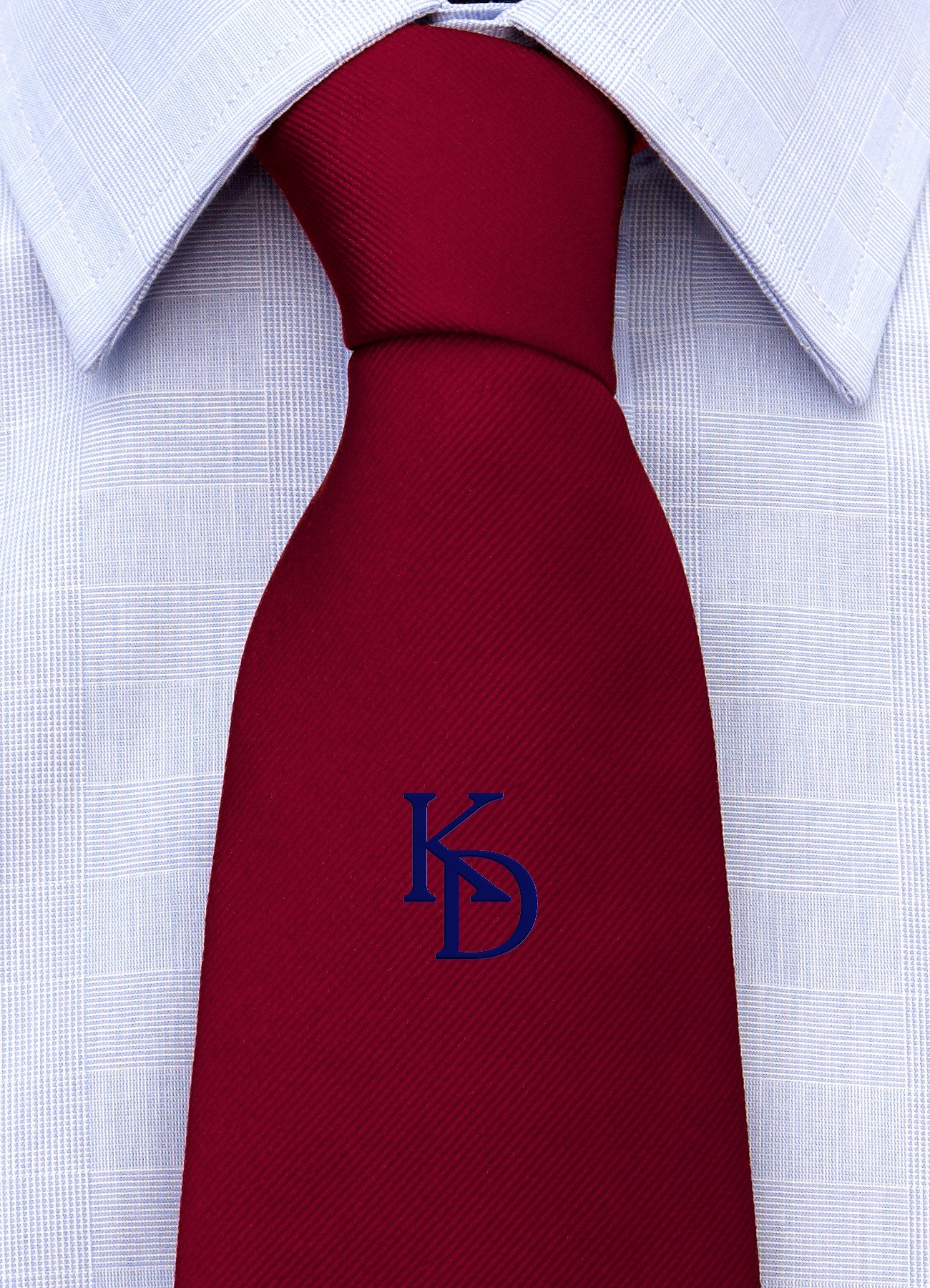 Cravatta con monogramma in stampatello personalizzato