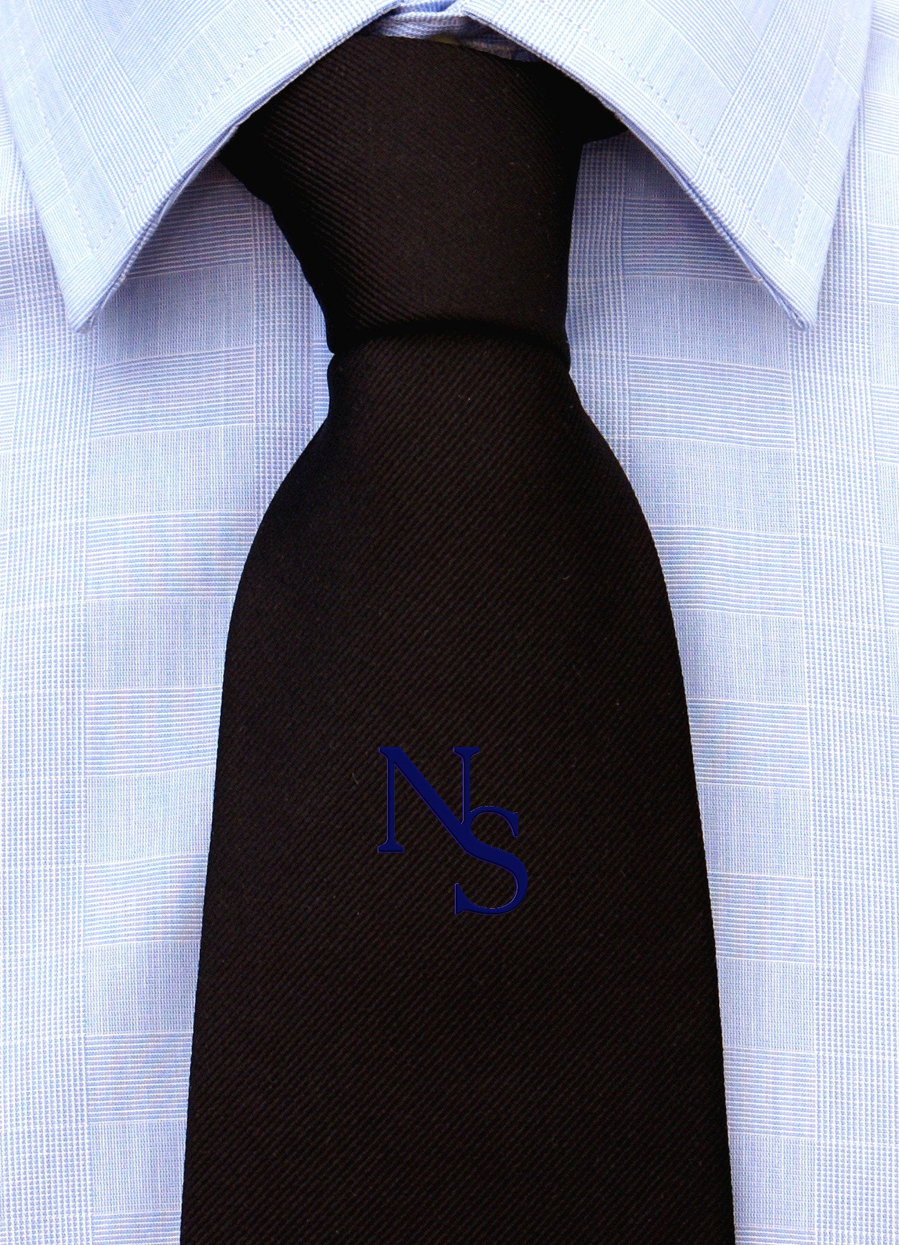 Cravatta con monogramma in stampatello personalizzato