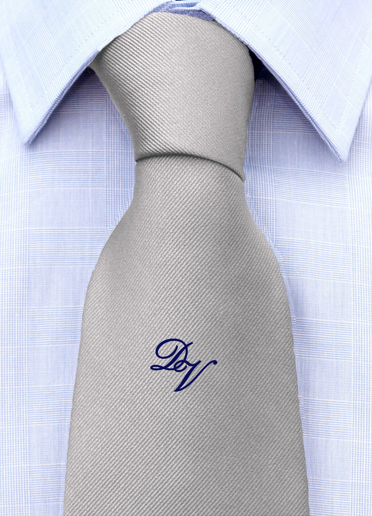 Cravatta con monogramma in corsivo personalizzato