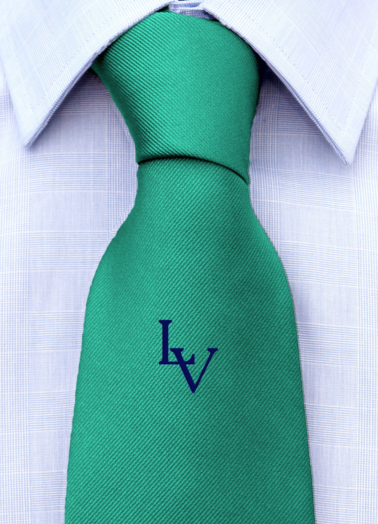 Cravatta con monogramma in stampatello personalizzato