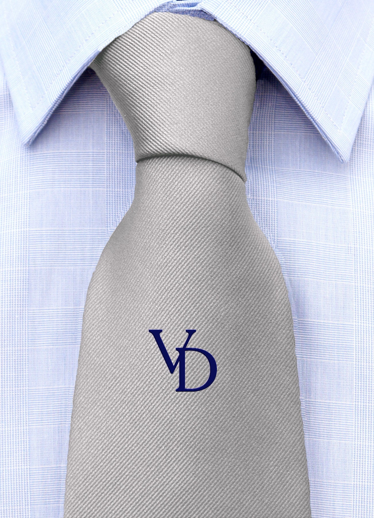 Cravatta con monogramma in stampatello personalizzato