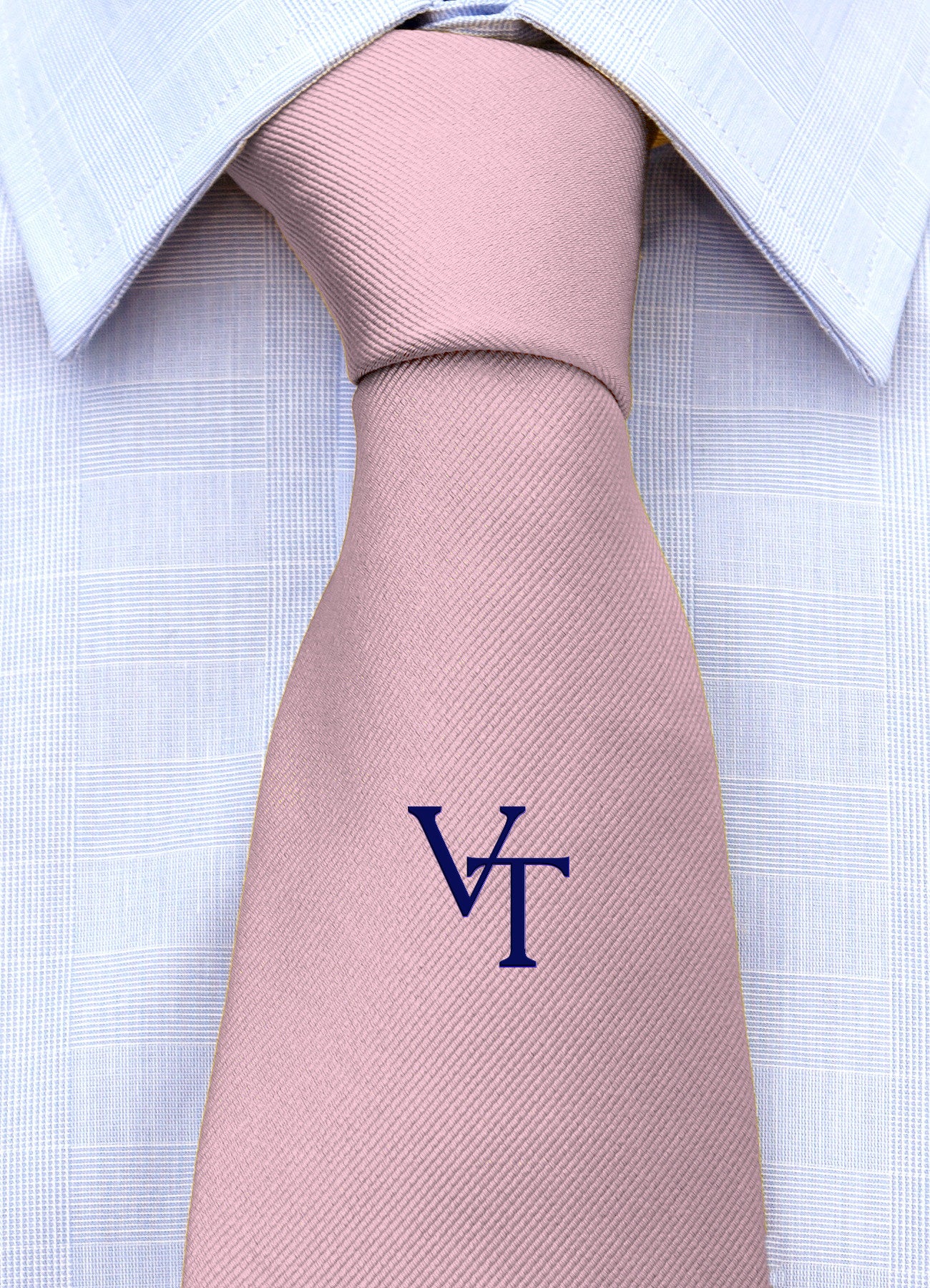 Cravatta con monogramma in stampatello personalizzato