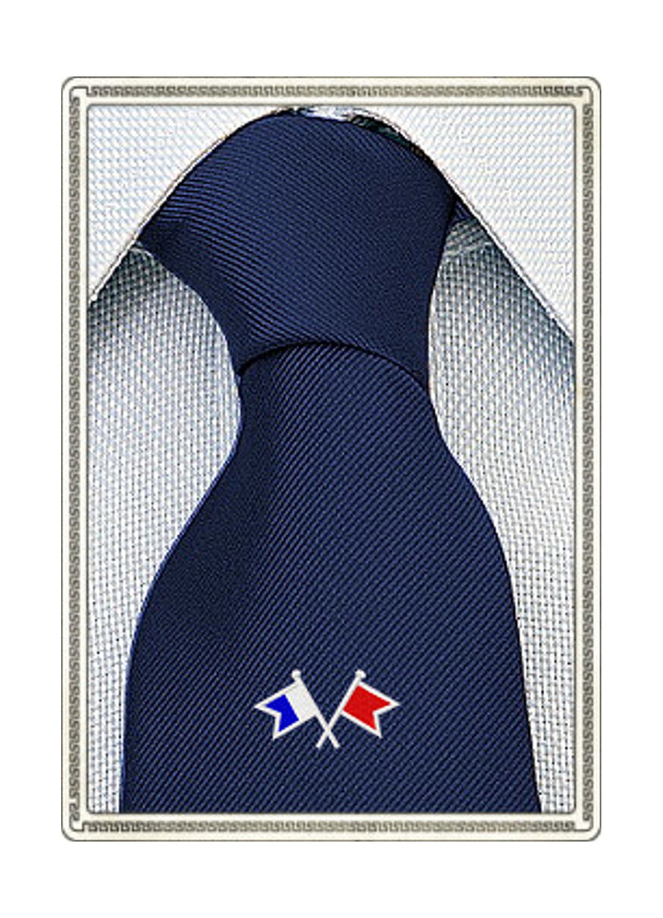 Cravatta in Seta con Bandiere del Codice Navale Ricamate