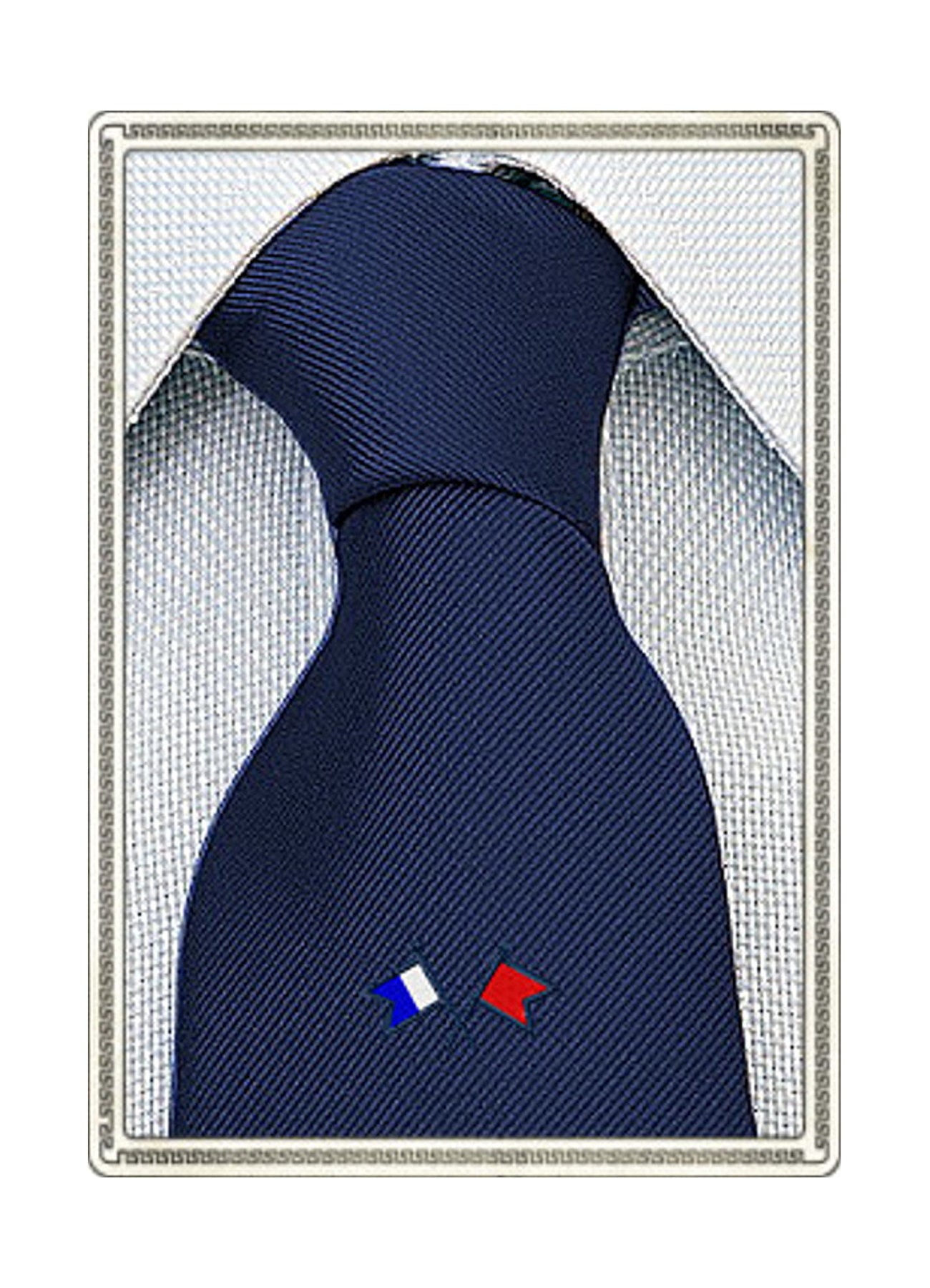 Cravatta in Seta con Bandiere del Codice Navale Ricamate