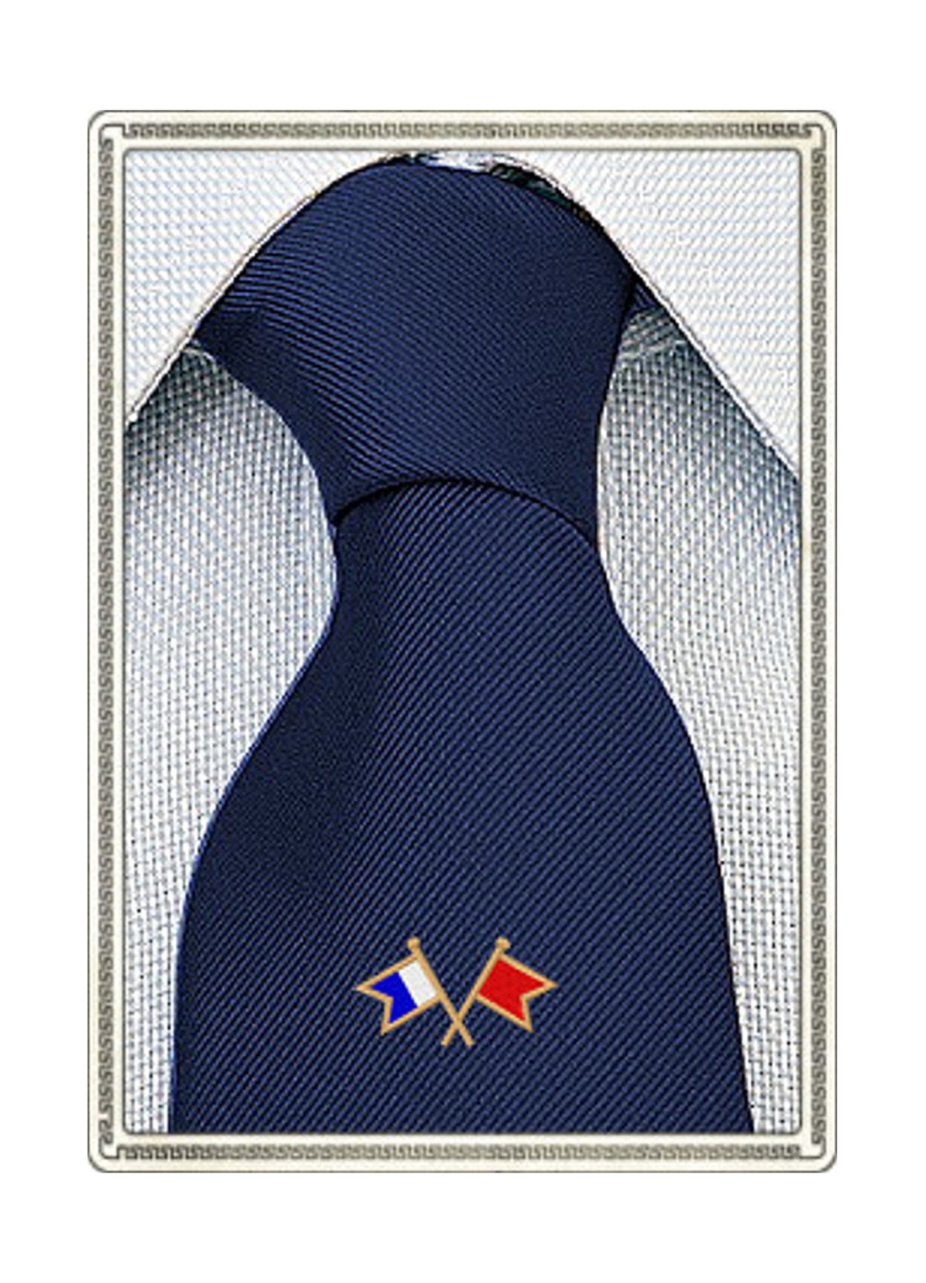 Cravatta in Seta con Bandiere del Codice Navale Ricamate