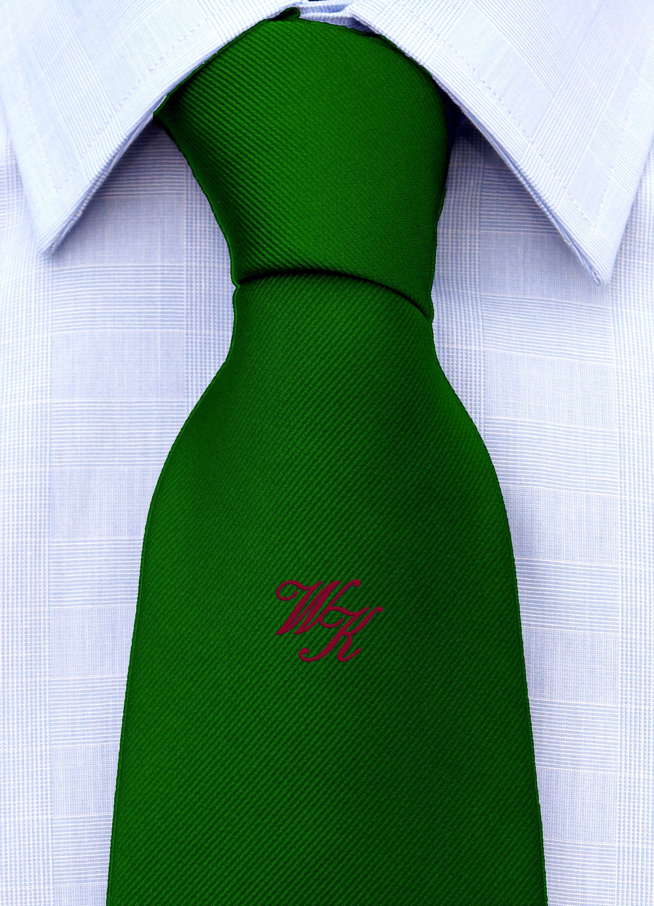 Cravatta con monogramma in corsivo personalizzato