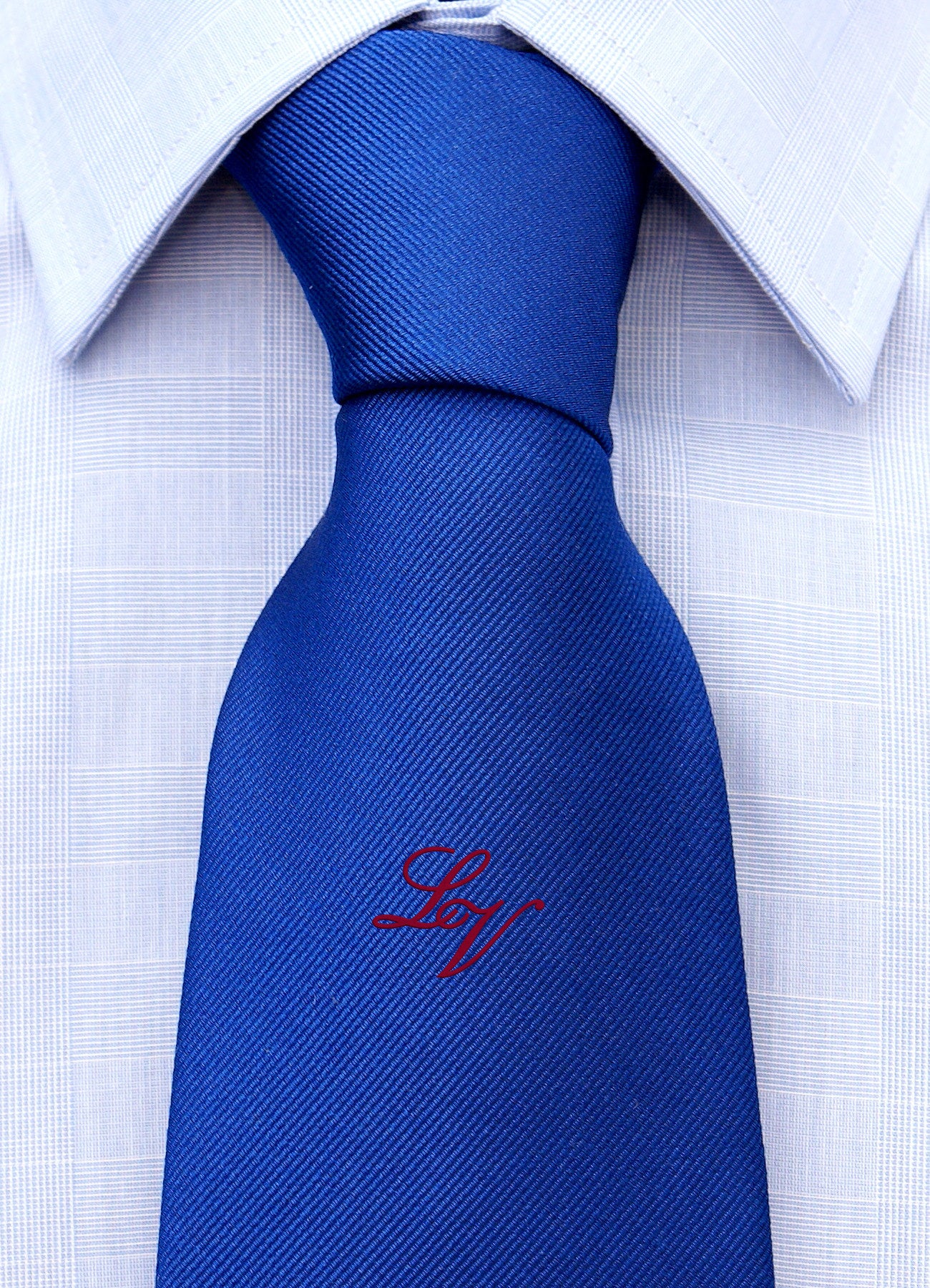 Cravatta con monogramma in corsivo personalizzato