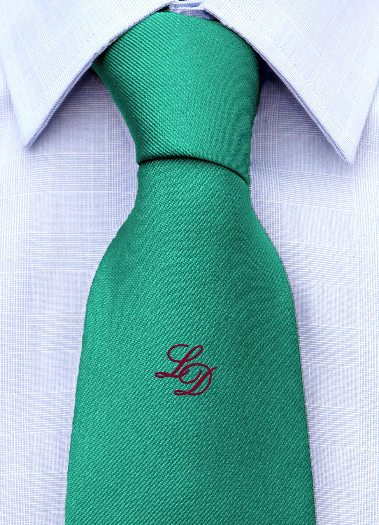 Cravatta con monogramma in corsivo personalizzato