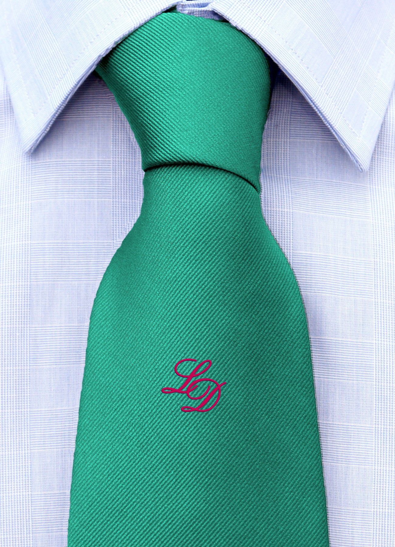 Cravatta con monogramma in corsivo personalizzato