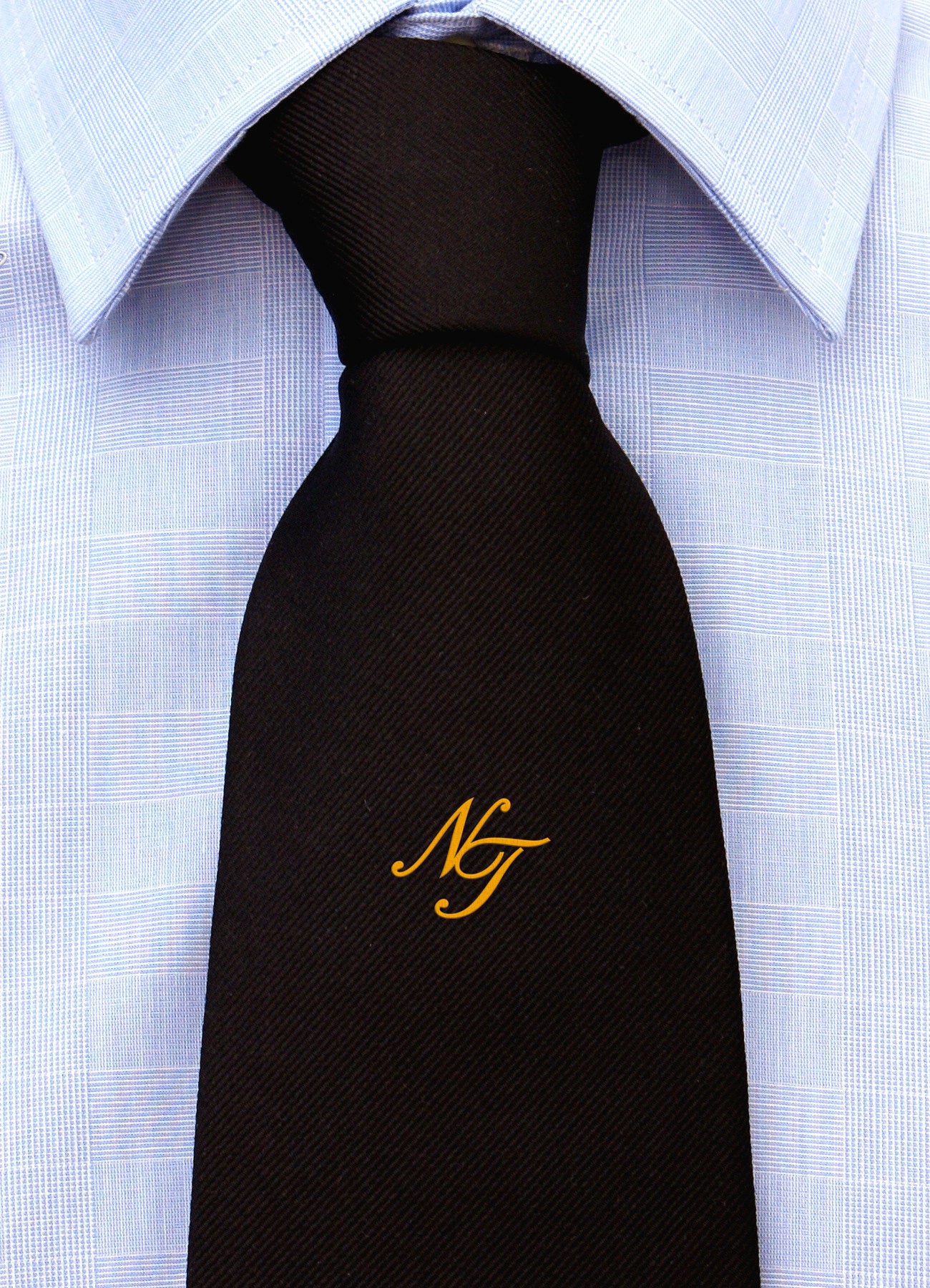 Cravatta con monogramma in corsivo personalizzato