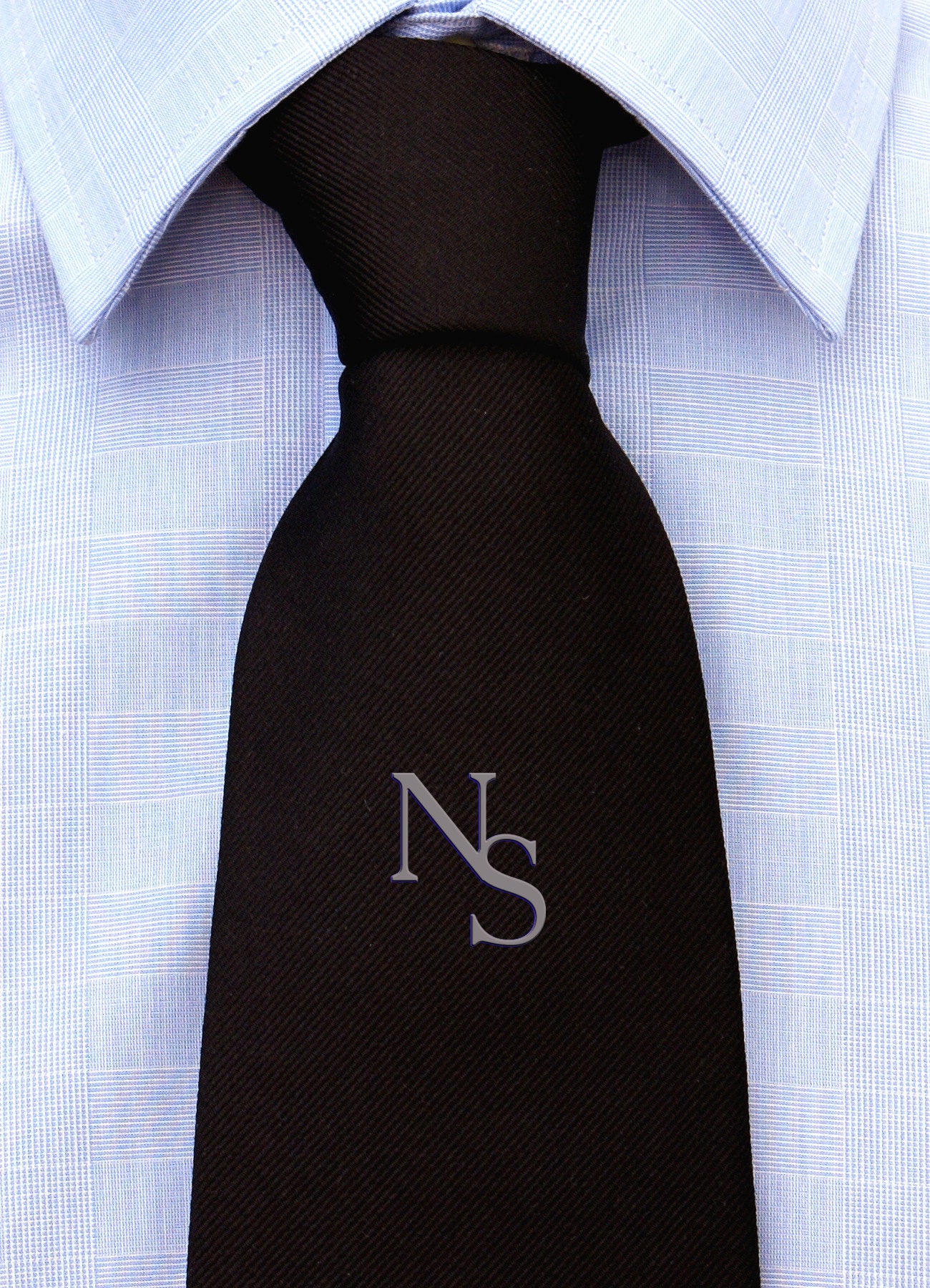 Cravatta con monogramma in stampatello personalizzato