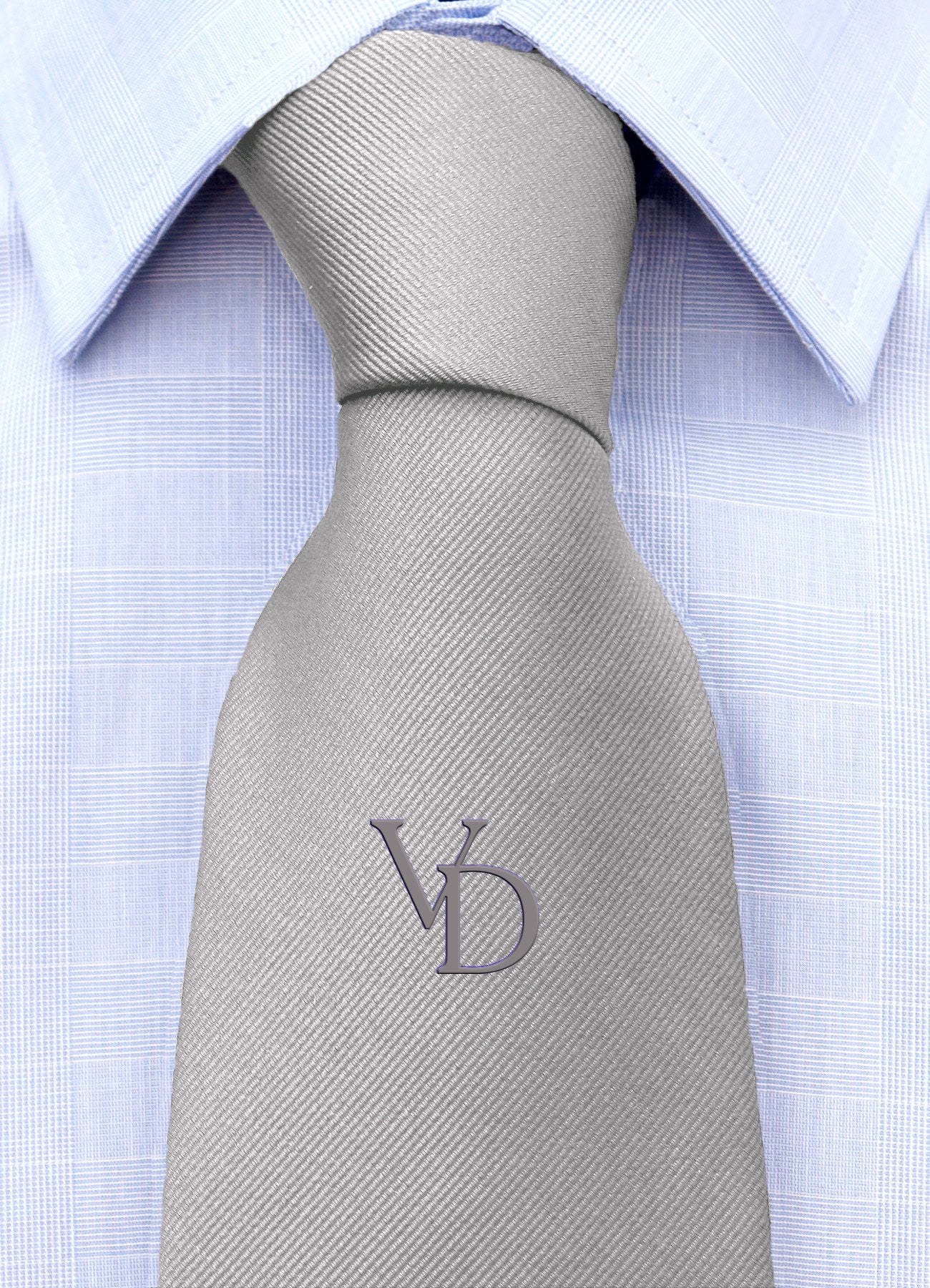 Cravatta con monogramma in stampatello personalizzato