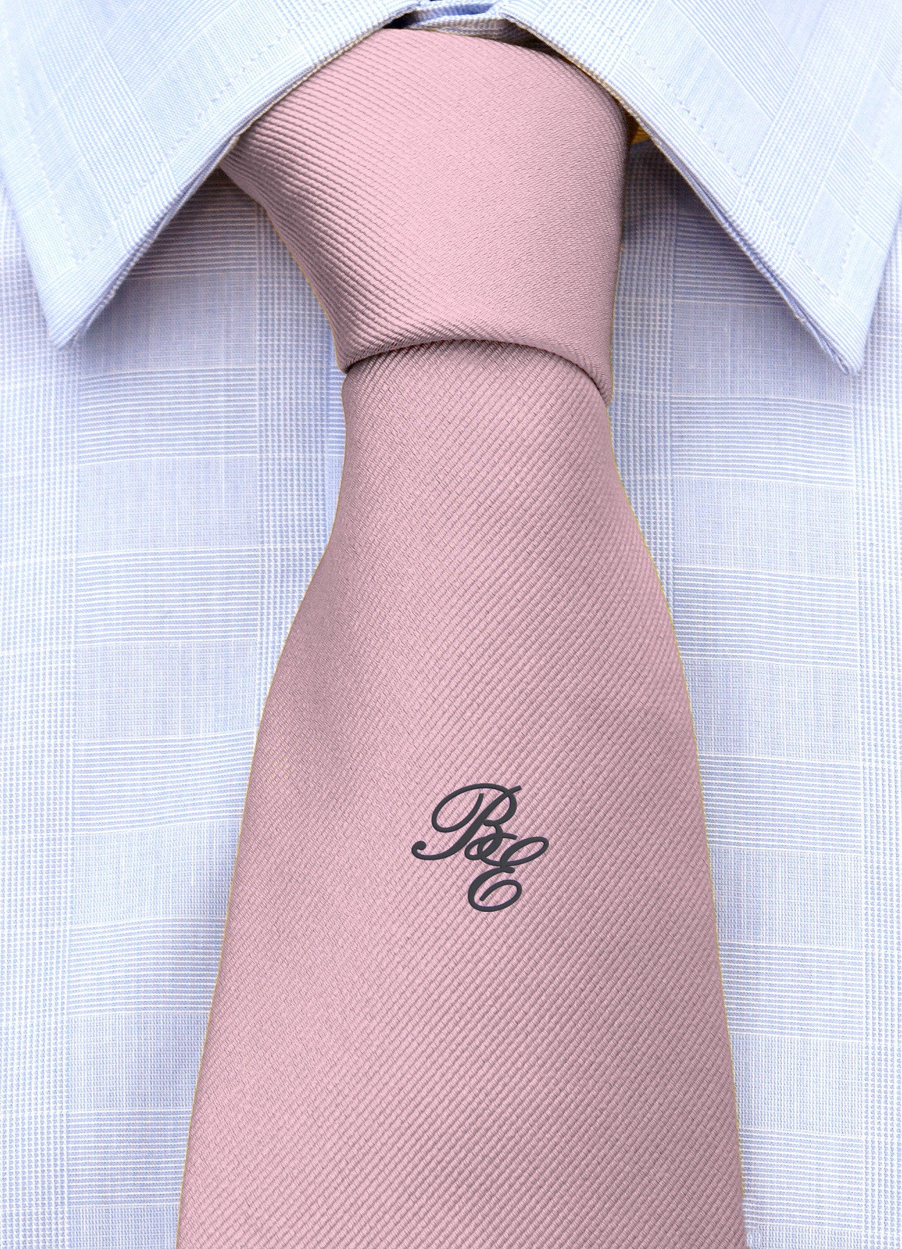 Cravatta con monogramma in corsivo personalizzato