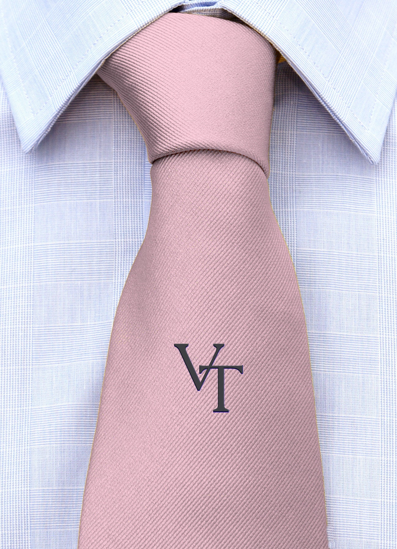 Cravatta con monogramma in stampatello personalizzato