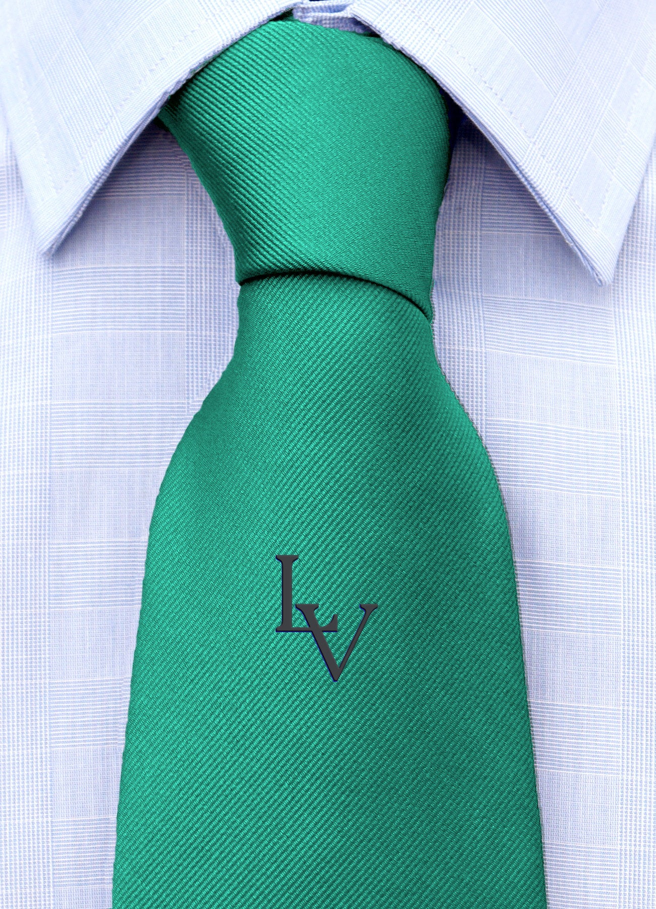 Cravatta con monogramma in stampatello personalizzato