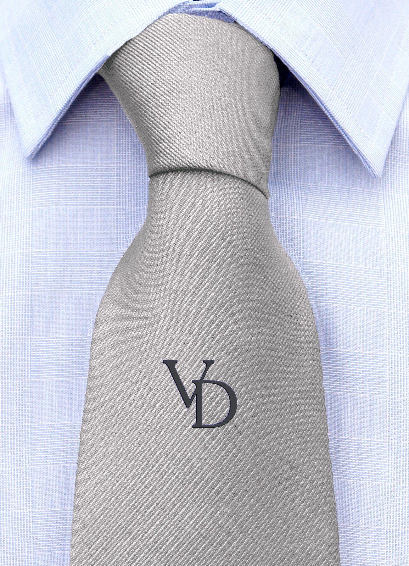 Cravatta con monogramma in stampatello personalizzato