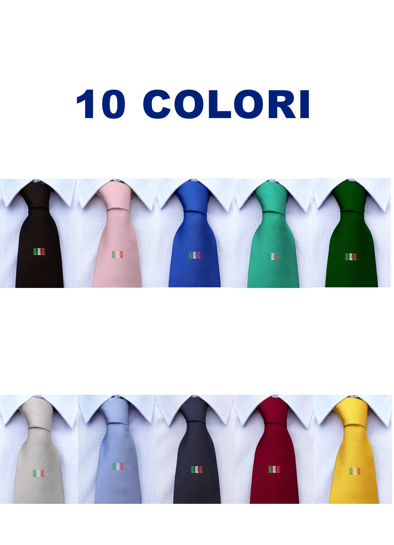 Cravatta con bandiera italiana stilizzata