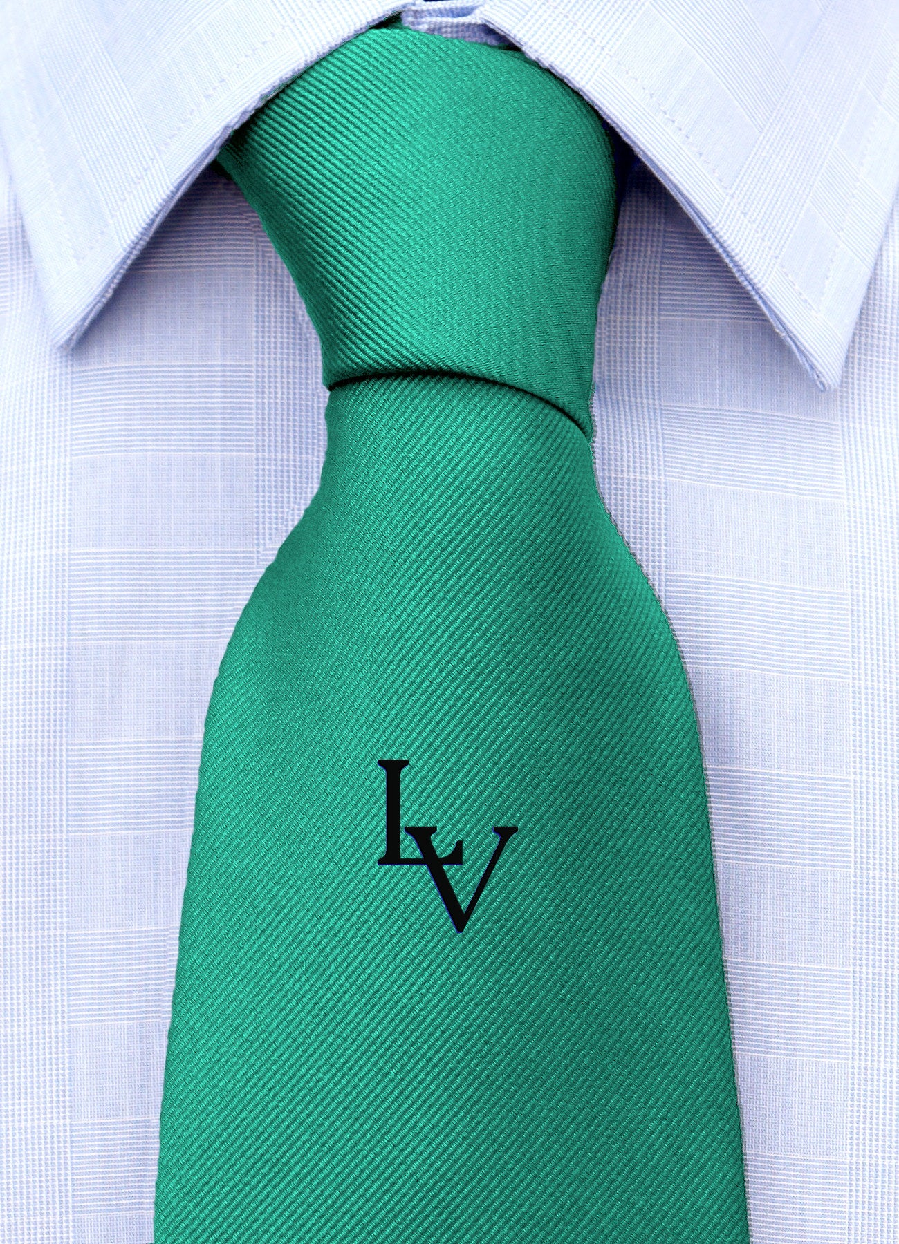 Cravatta con monogramma in stampatello personalizzato