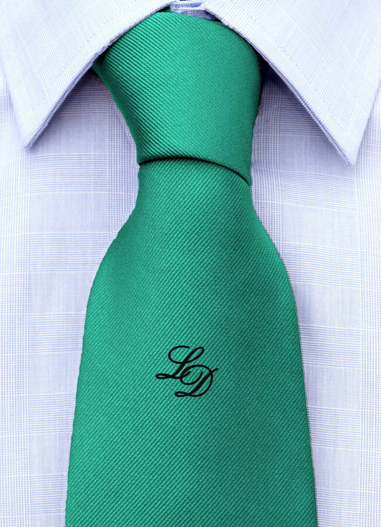 Cravatta con monogramma in corsivo personalizzato