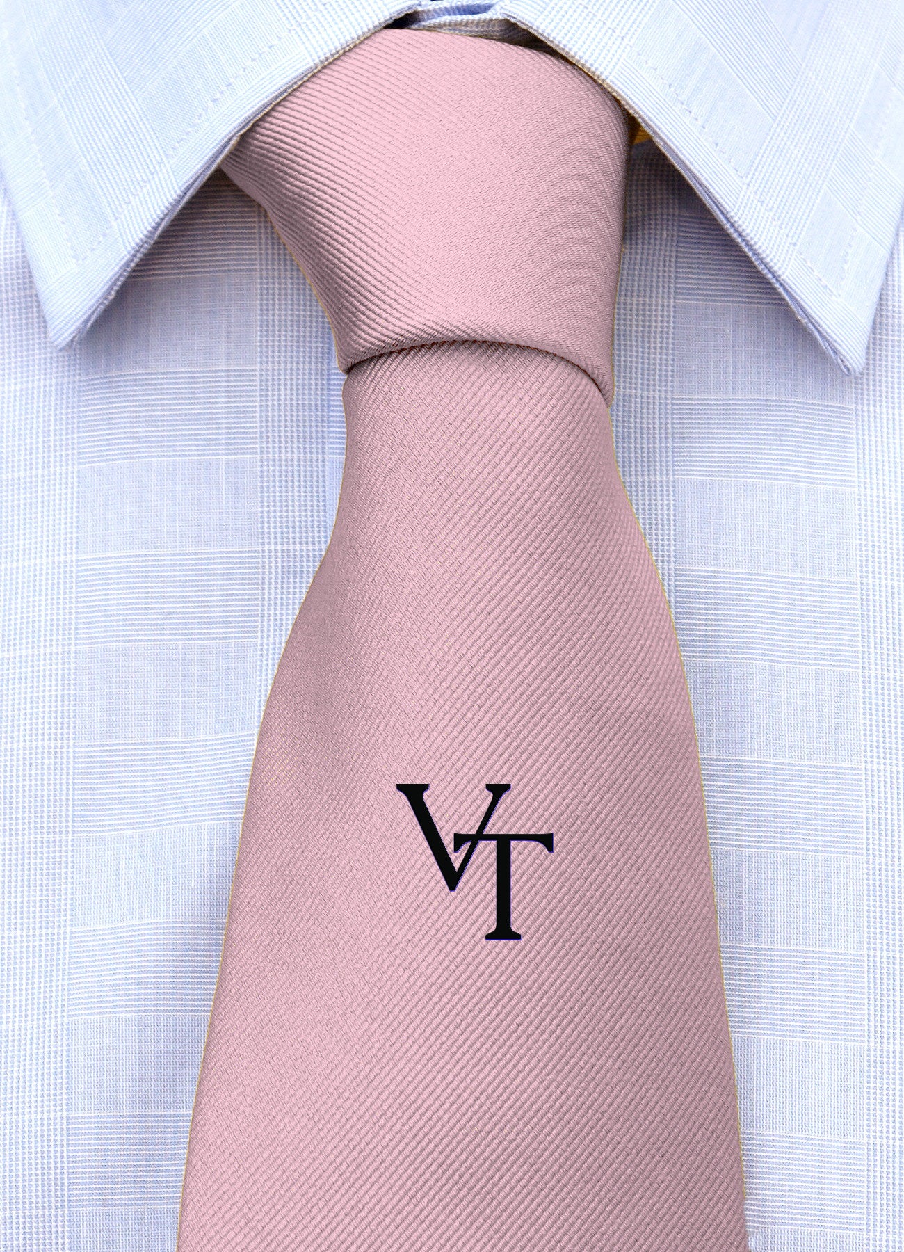 Cravatta con monogramma in stampatello personalizzato