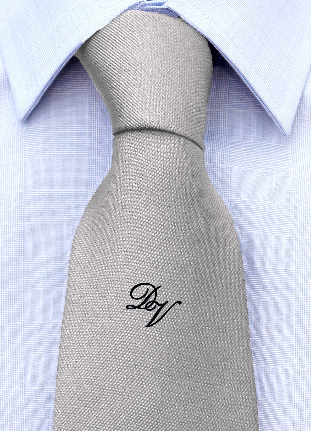 Cravatta con monogramma in corsivo personalizzato