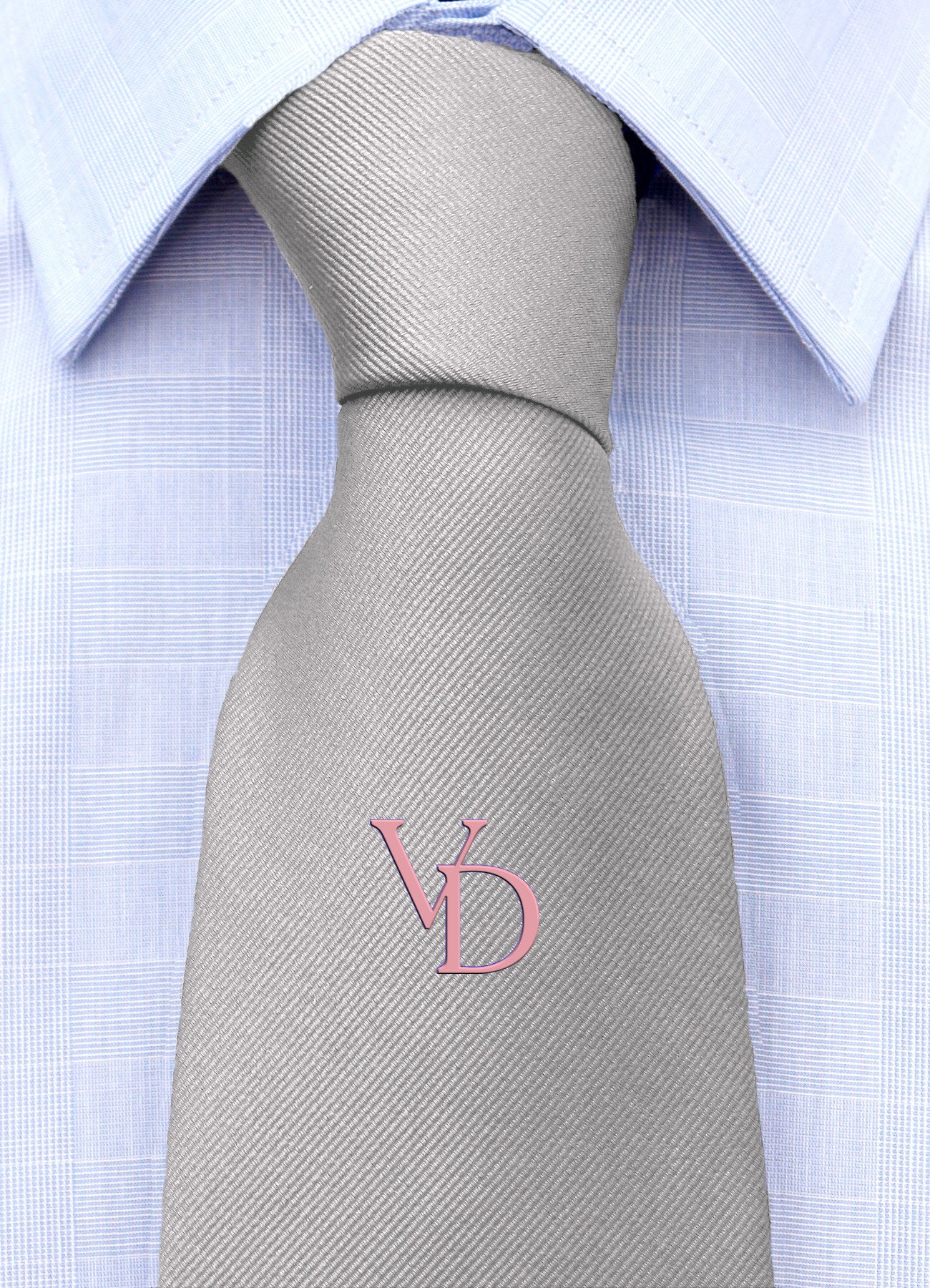 Cravatta con monogramma in stampatello personalizzato