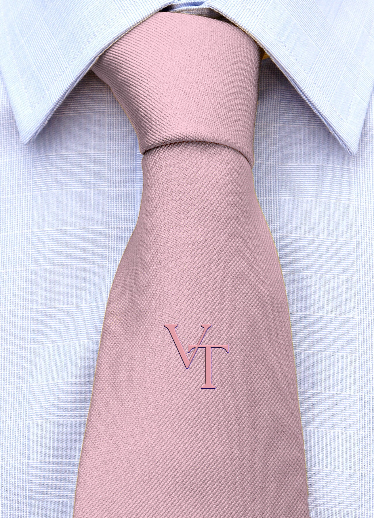 Cravatta con monogramma in stampatello personalizzato