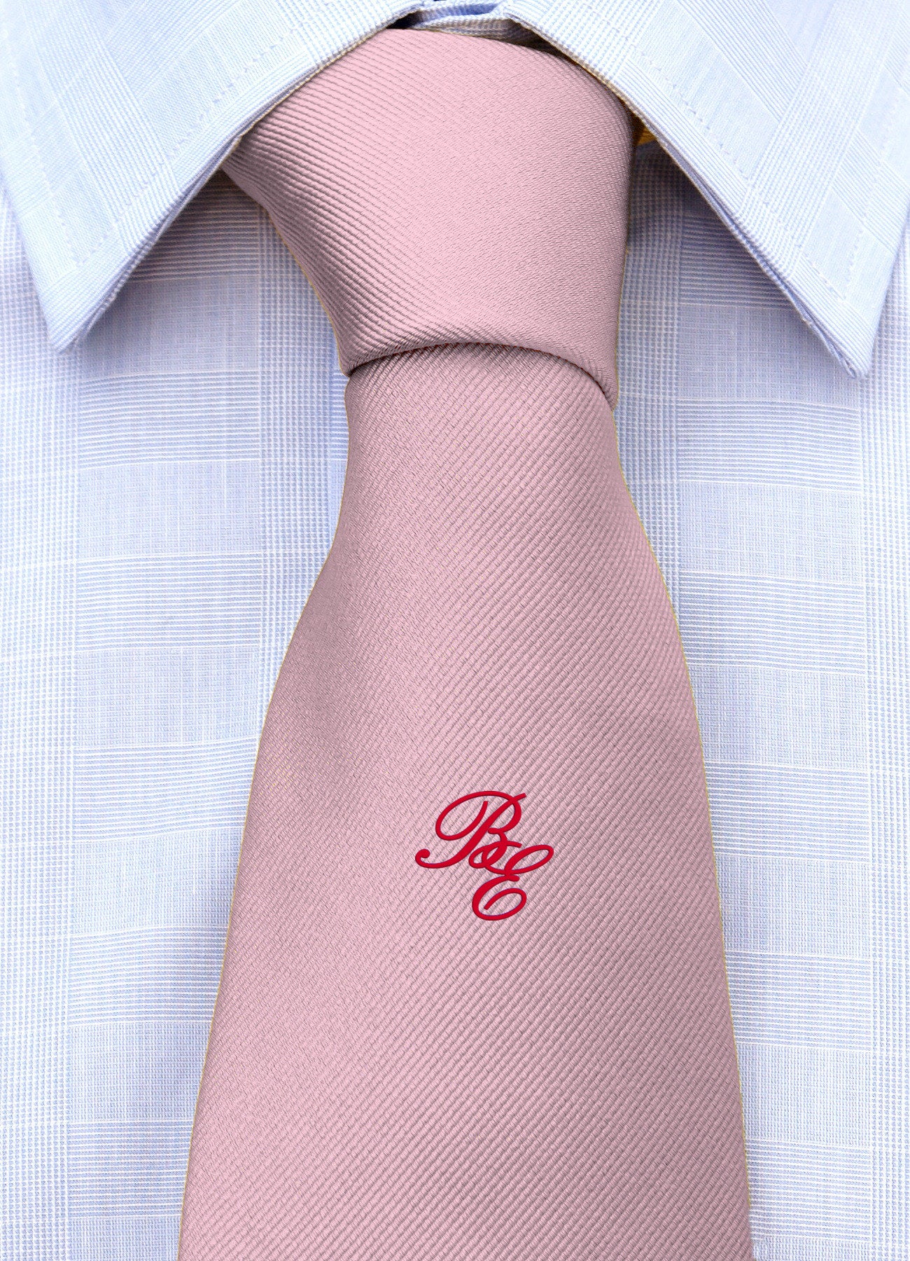 Cravatta con monogramma in corsivo personalizzato