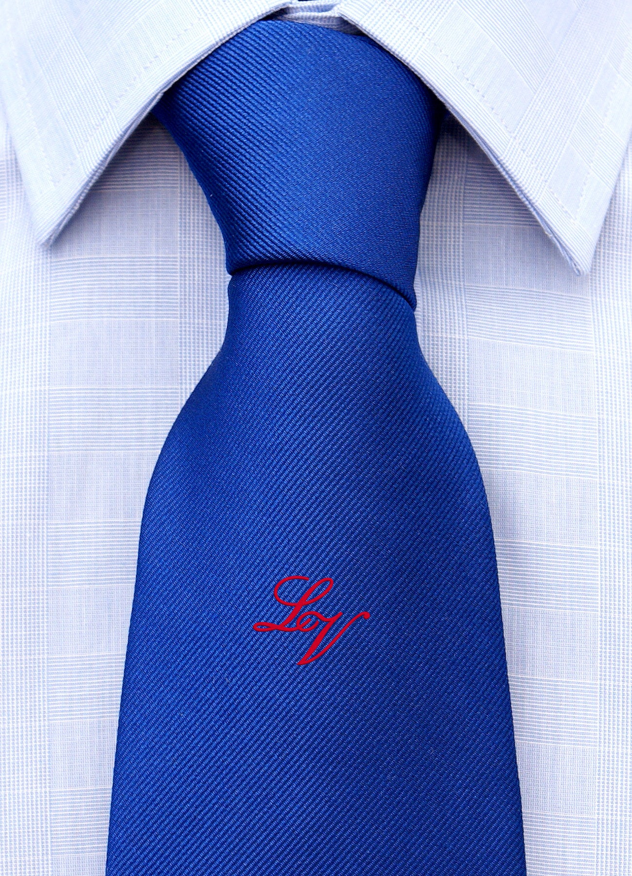 Cravatta con monogramma in corsivo personalizzato