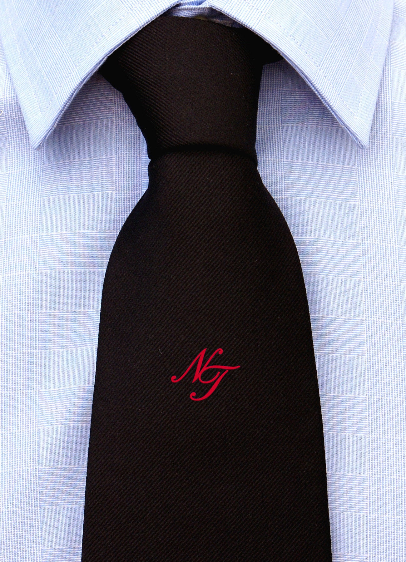 Cravatta con monogramma in corsivo personalizzato