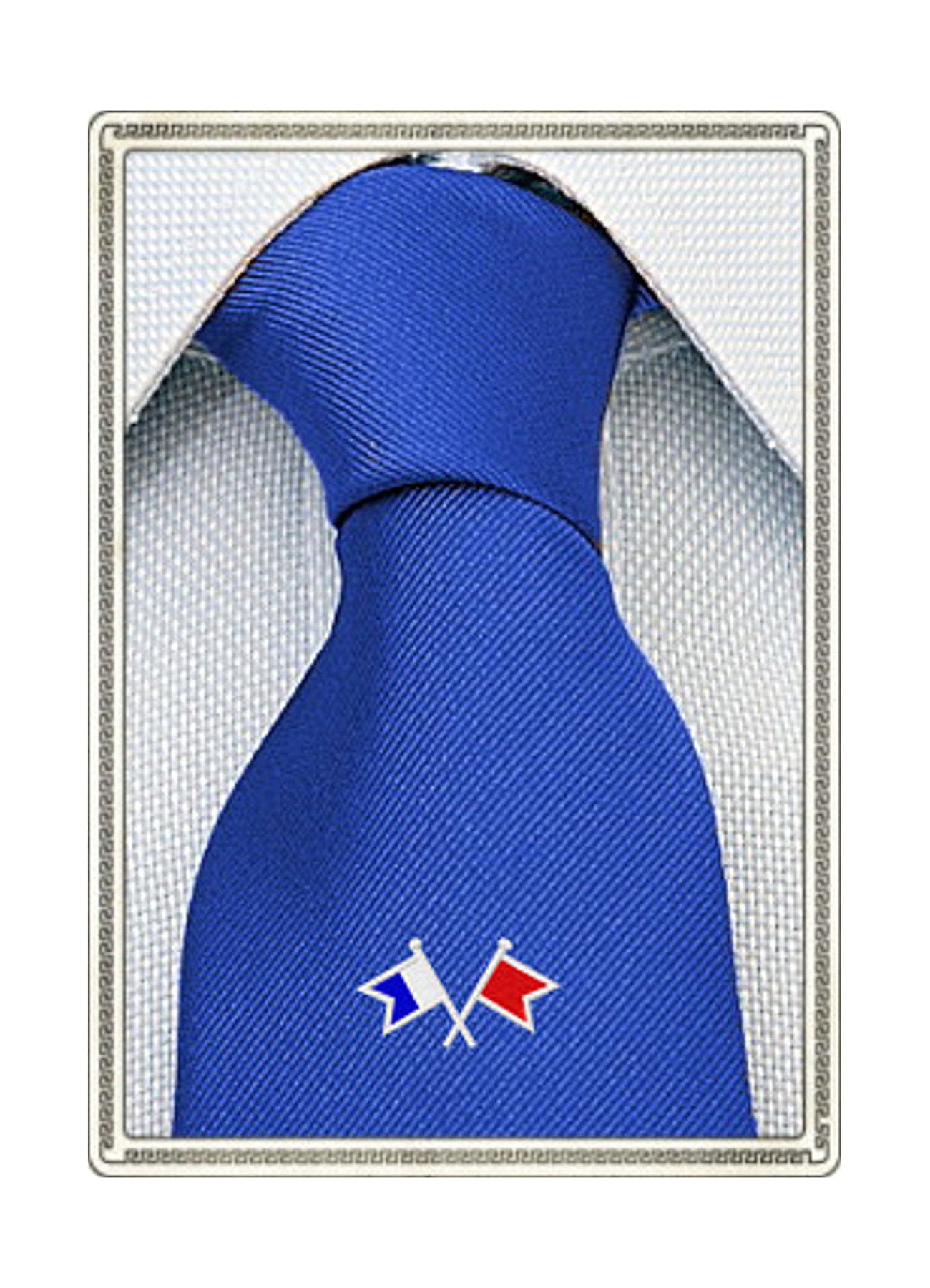 Cravatta in Seta con Bandiere del Codice Navale Ricamate