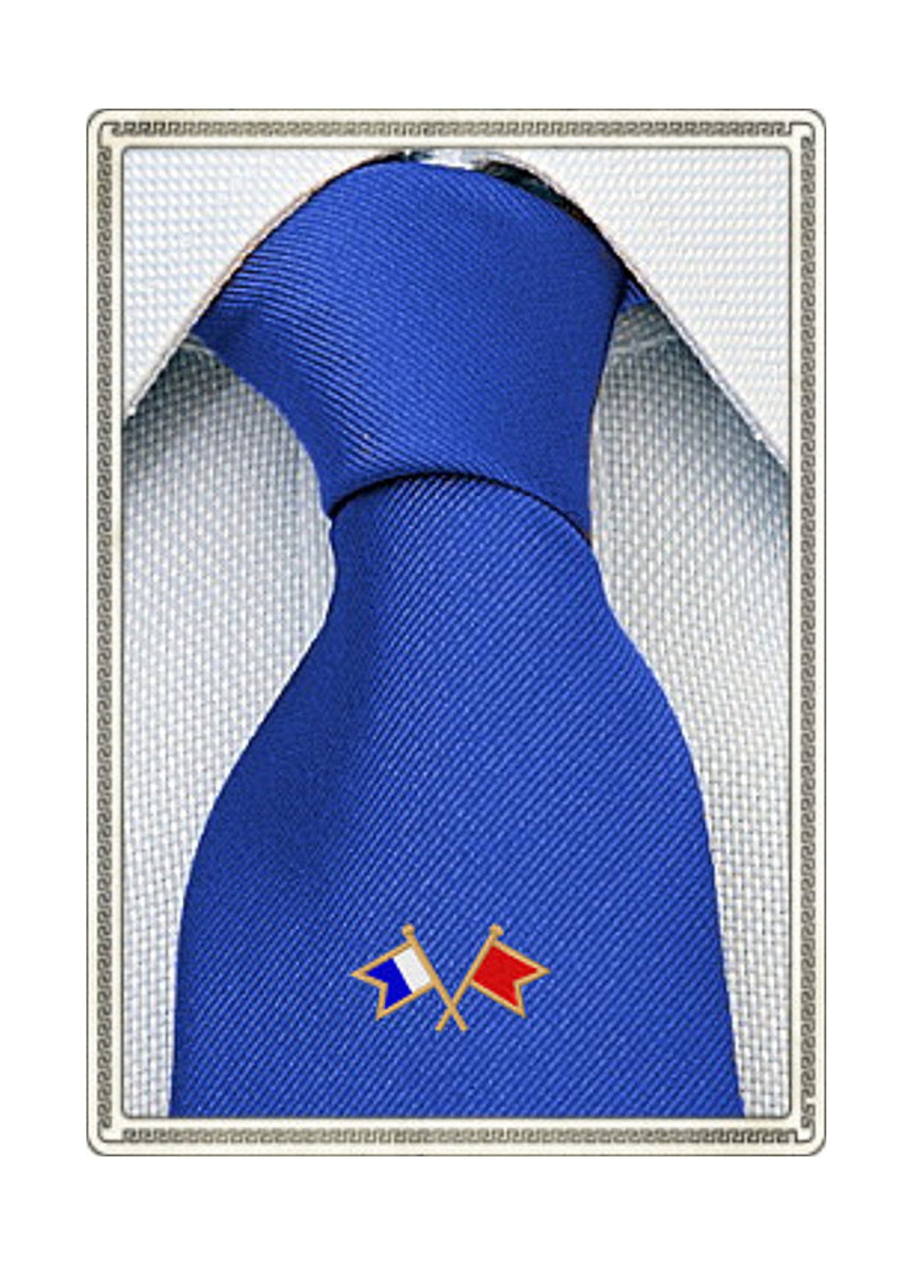 Cravatta in Seta con Bandiere del Codice Navale Ricamate