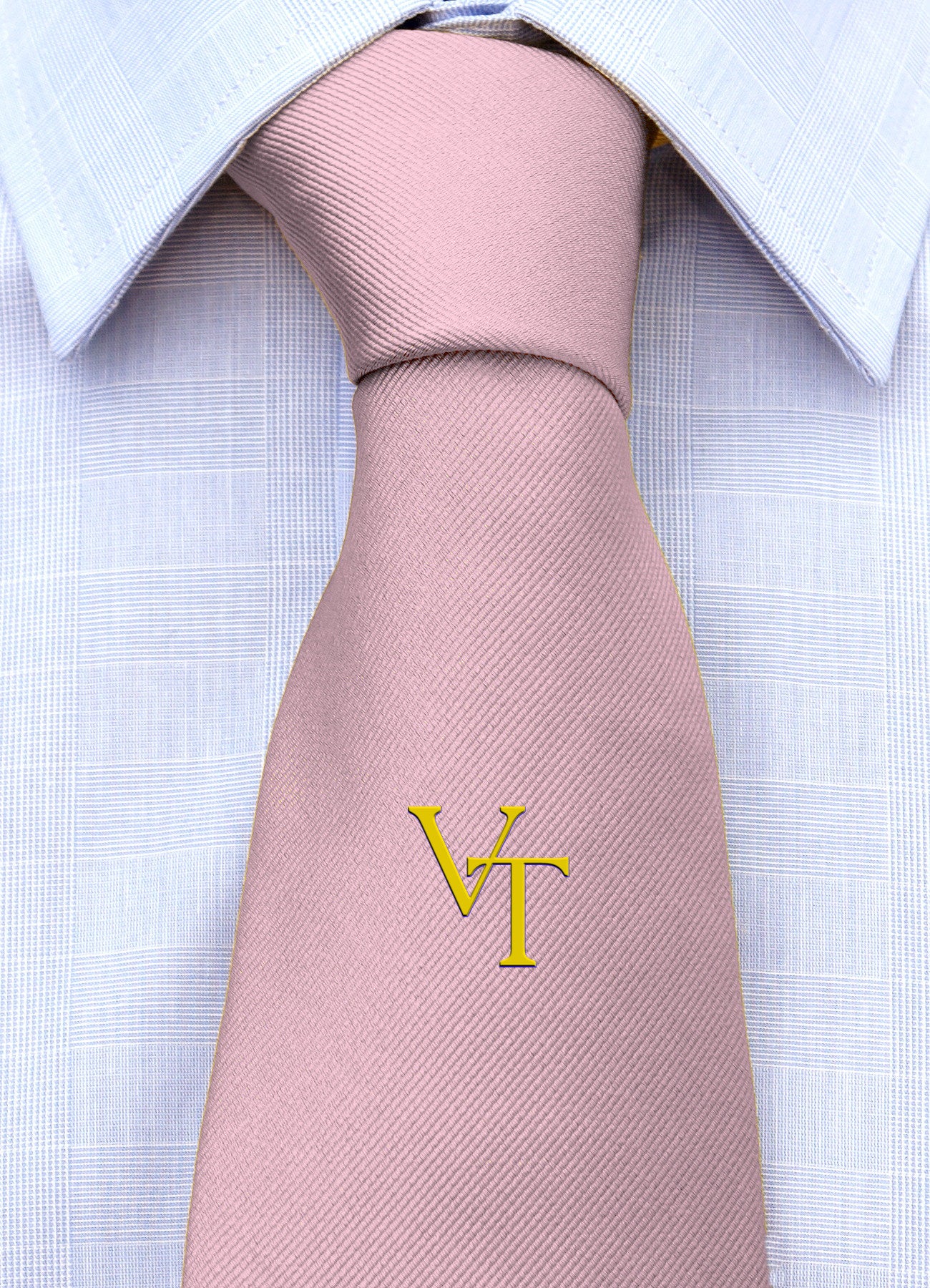 Cravatta con monogramma in stampatello personalizzato