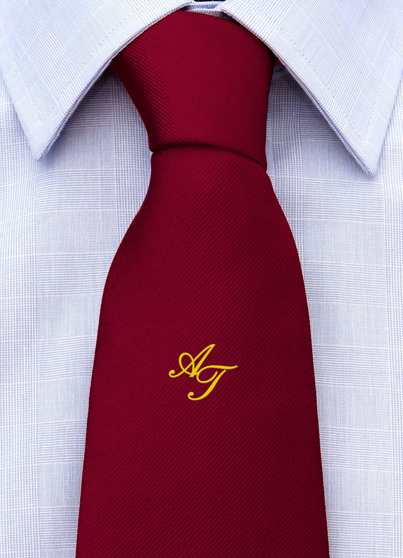 Cravatta con monogramma in corsivo personalizzato