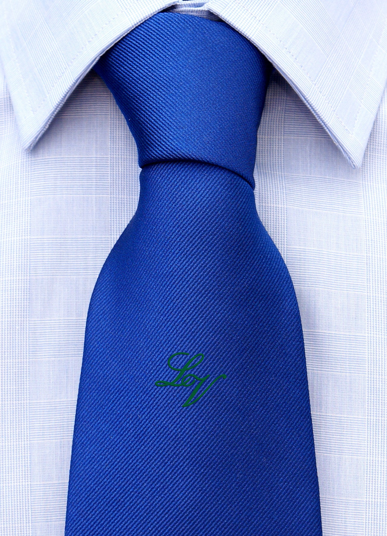 Cravatta con monogramma in corsivo personalizzato